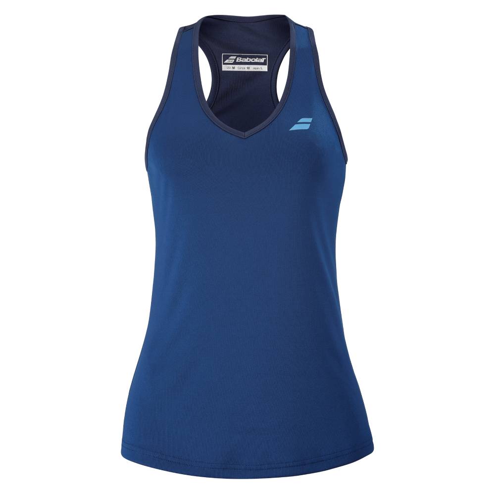 Babolat Women's Play Tennis Tank Top - Breathable Moisture-Wicking Athletic Shirt for Women (Navy Blue) - Perfect for Tennis, Gym Workouts & Summer Sports Activities
