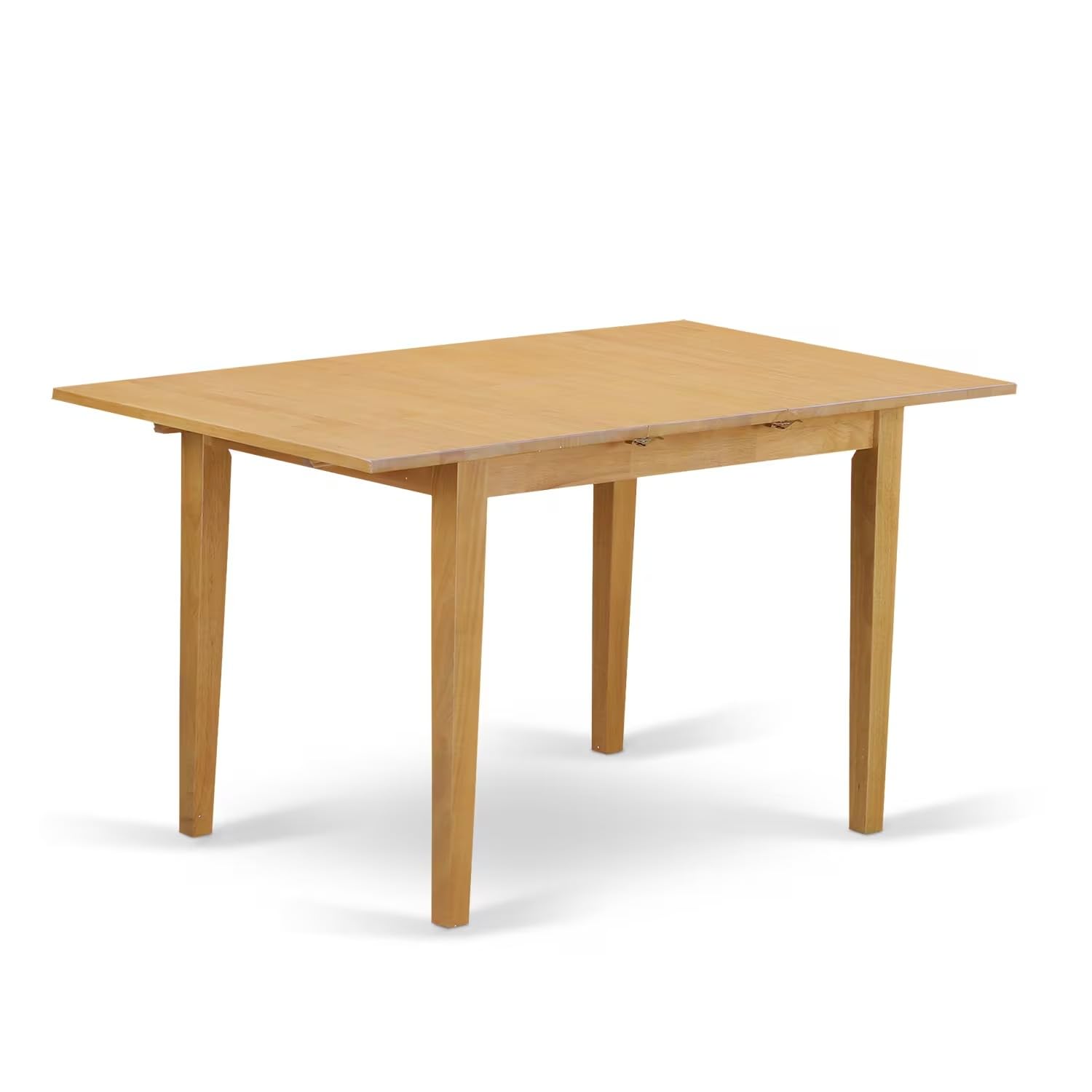 East West Furniture NOAV3-OAK-W 3 Piece Oak Dining Table Set with Butterfly Leaf - 32x54 Inch Rectangle Kitchen Table & 2 Chairs - Perfect for Small Spaces, Breakfast Nooks & Compact Dining Rooms