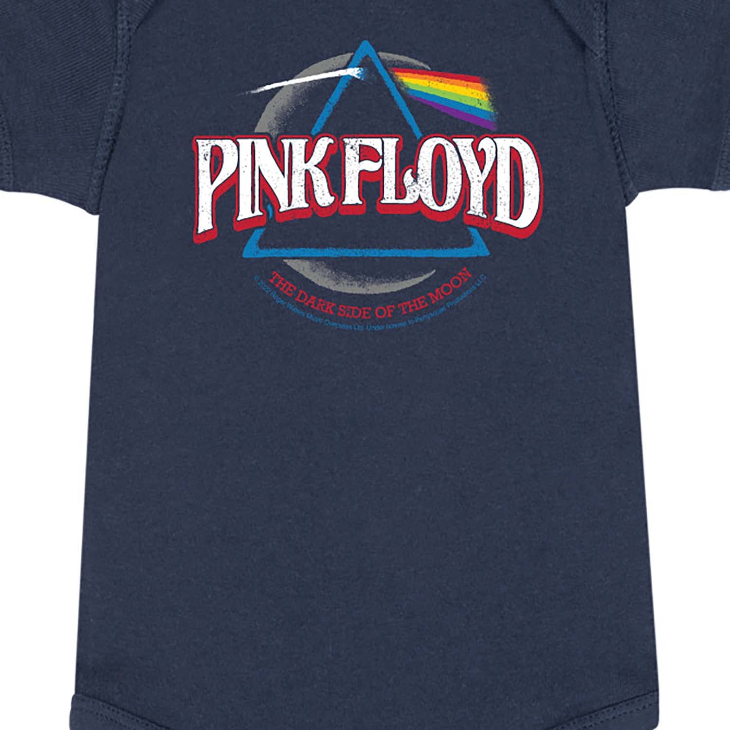 HYBRID APPAREL Pink Floyd Dark Side of The Moon DSOTM Crescent Baby Bodysuit - Soft Cotton Infant Onesie for Music Lovers, Gifts & Casual Wear