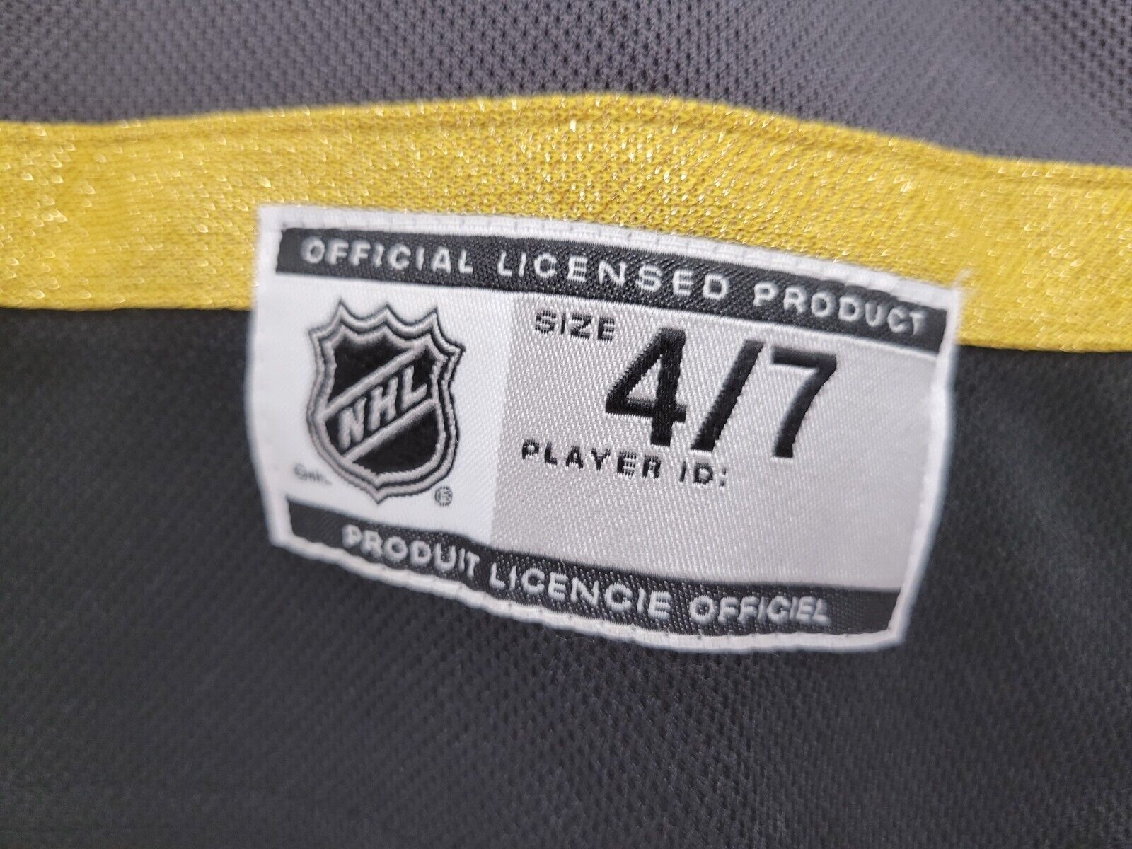 NHL Las Vegas Golden Knights Youth Hockey Jersey Size 4/7 - Official Licensed Replica for Kids - Perfect for Games, Fan Events & Sports Enthusiasts