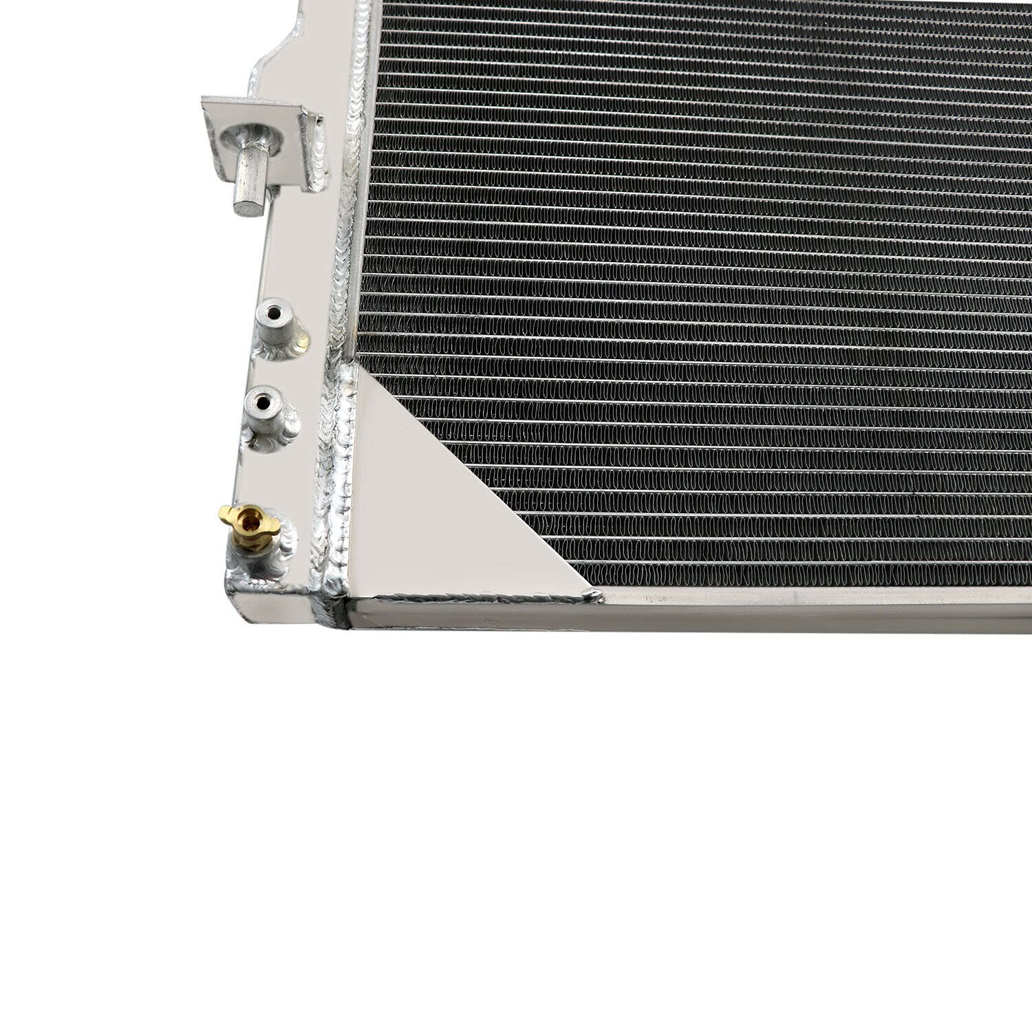 High-Performance Aluminum Radiator for 2007-2018 Jeep Wrangler JK 3.6L 3.8L V6 Gas Engine - 3 Row Core with Shroud Fan Relay Kit - Perfect for Off-Roading & Extreme Weather Conditions