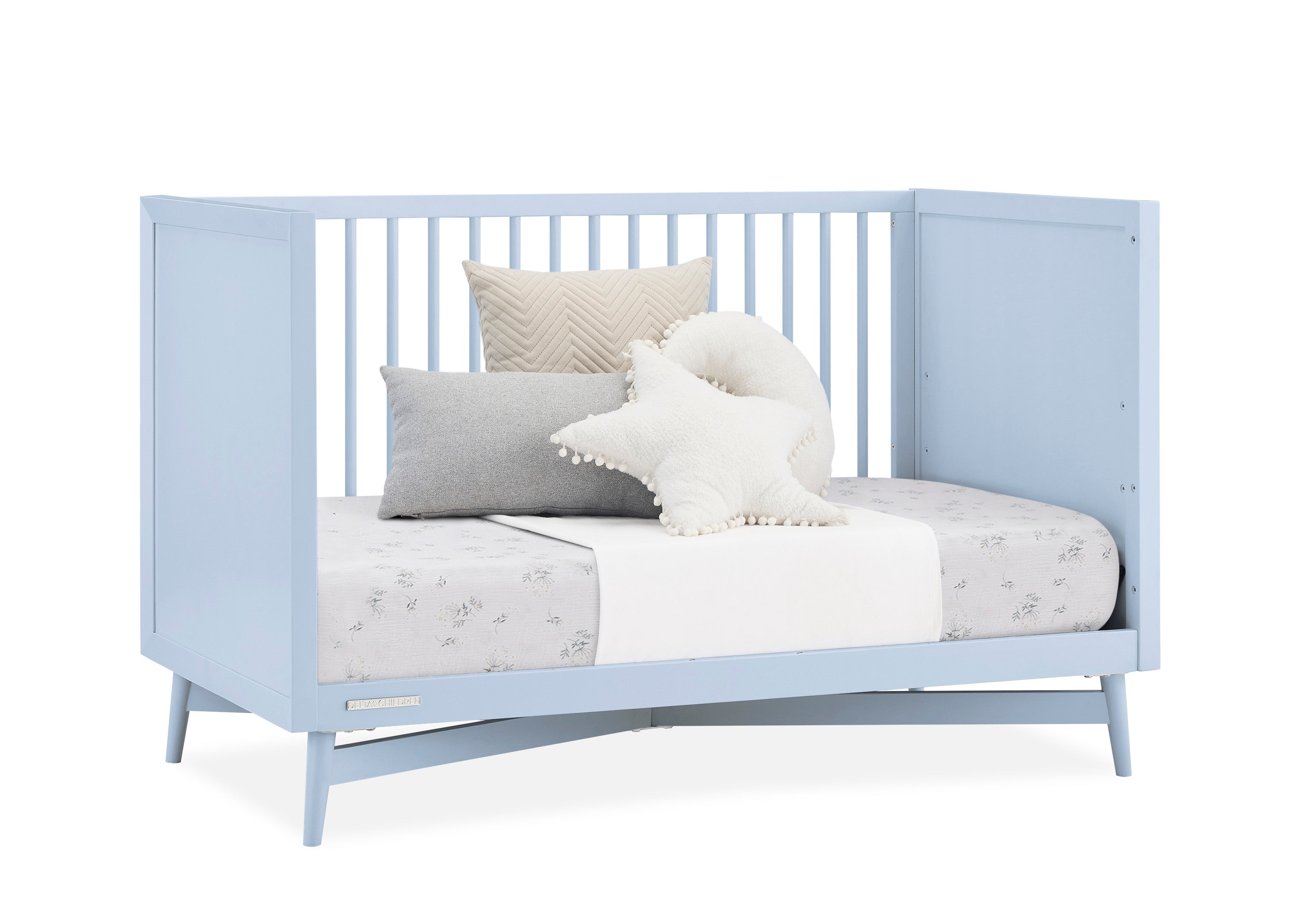 Dylan 4-in-1 Convertible Baby Crib - Toddler Bed, Daybed & Full-Size Bed | Safe Nursery Furniture for Newborns & Kids | Perfect for Modern Nursery, Daycare & Guest Room