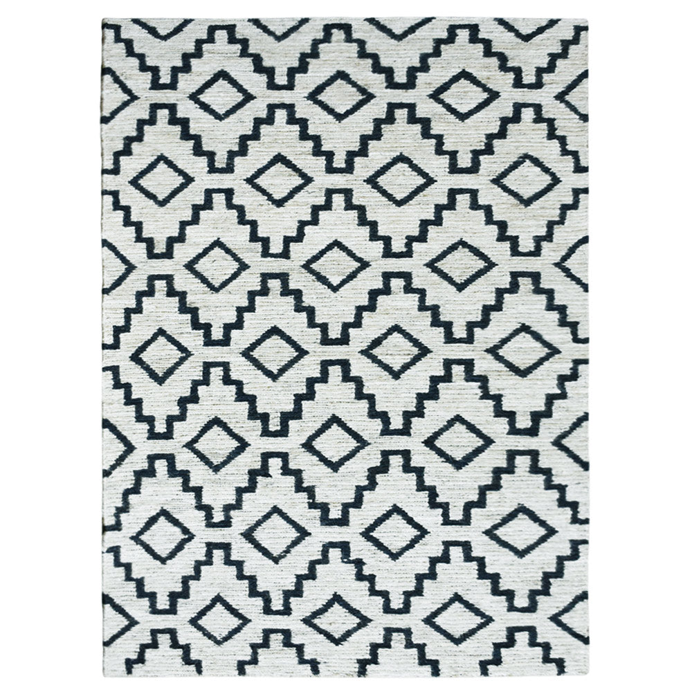 Handmade Square Hand Knotted Rug - Premium Wool Area Rug for Living Room, Bedroom & Dining Room - Non-Slip Traditional Persian Design Home Decor