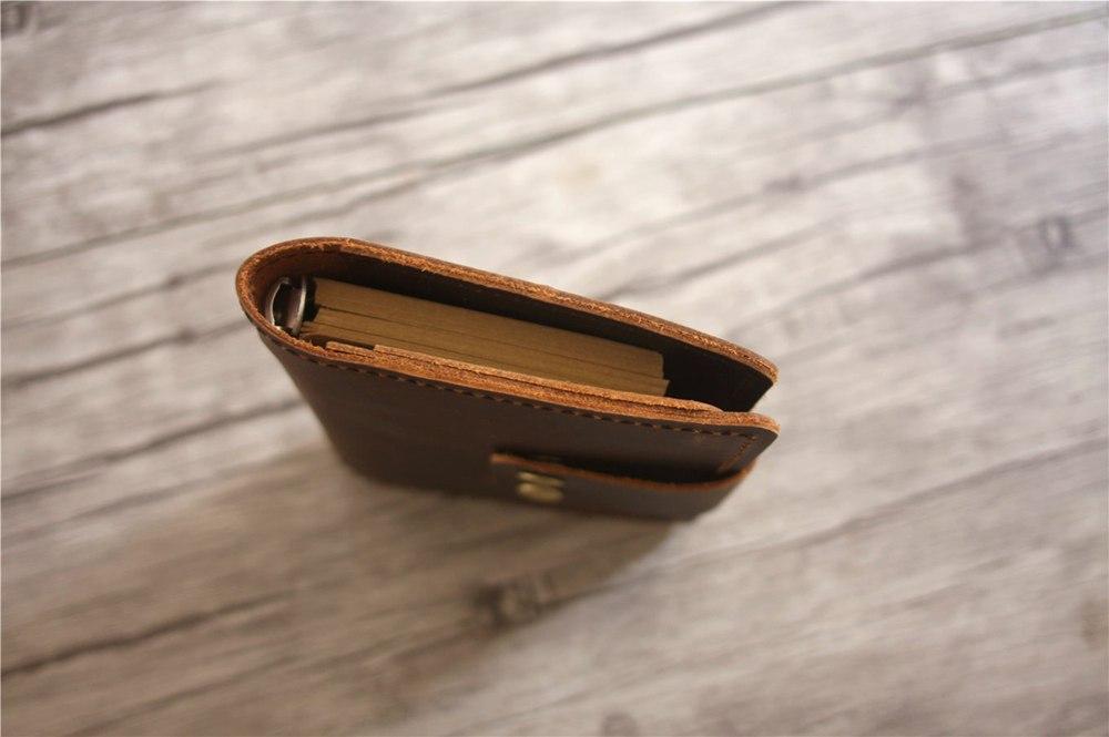 Premium Refillable Leather Notebook - Compact & Portable for Journaling, Note Taking & Travel - Perfect for Students, Professionals & Writers