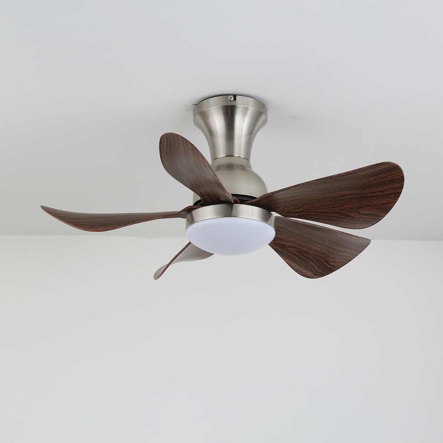 Breezenest Compact Ceiling Fan with Light - Energy Efficient 3 Speed Remote Control - Perfect for Bedroom, Living Room & Office