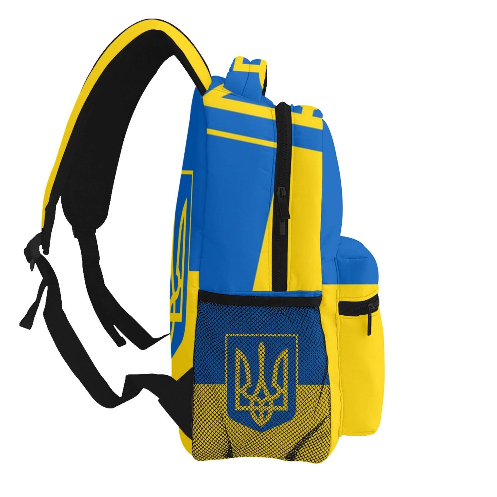 AMRANDOM Ukraine Coat Flag Laptop Backpack - Anti-Theft Durable Business Travel Backpack for College, Work & Daily Use - Stylish Computer Bag for Women & Men - Perfect for Commuting, School & Outdoor Adventures