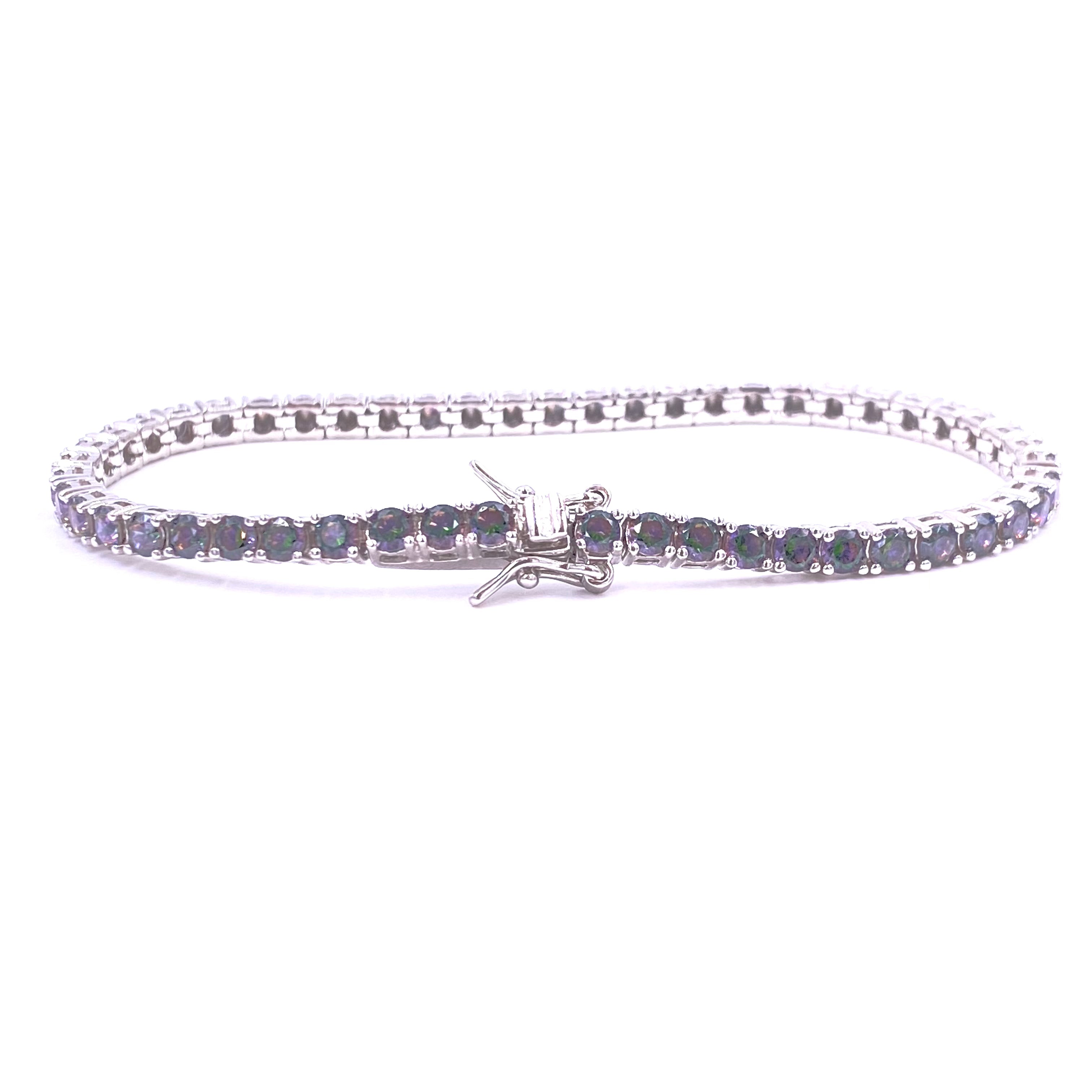 Ashley Gold Sterling Silver CZ Tennis Bracelet for Women - Elegant Cubic Zirconia Bracelet for Parties, Weddings & Everyday Wear