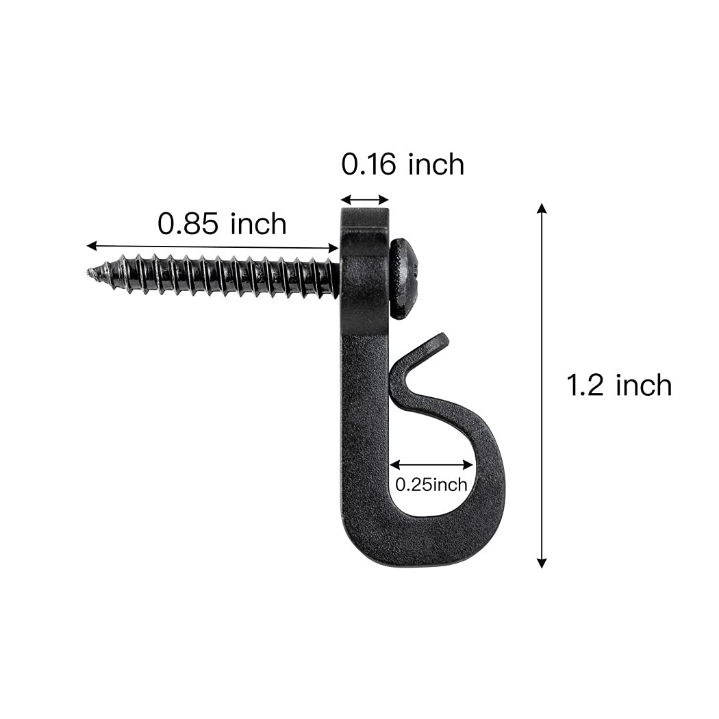 HOOUU Q-Hanger 20 Pack LED Screw Hooks for Christmas Lights - Indoor/Outdoor Fairy Light Hangers with String Lights for Holiday Decor, New Year Party, Garden & Home Decoration