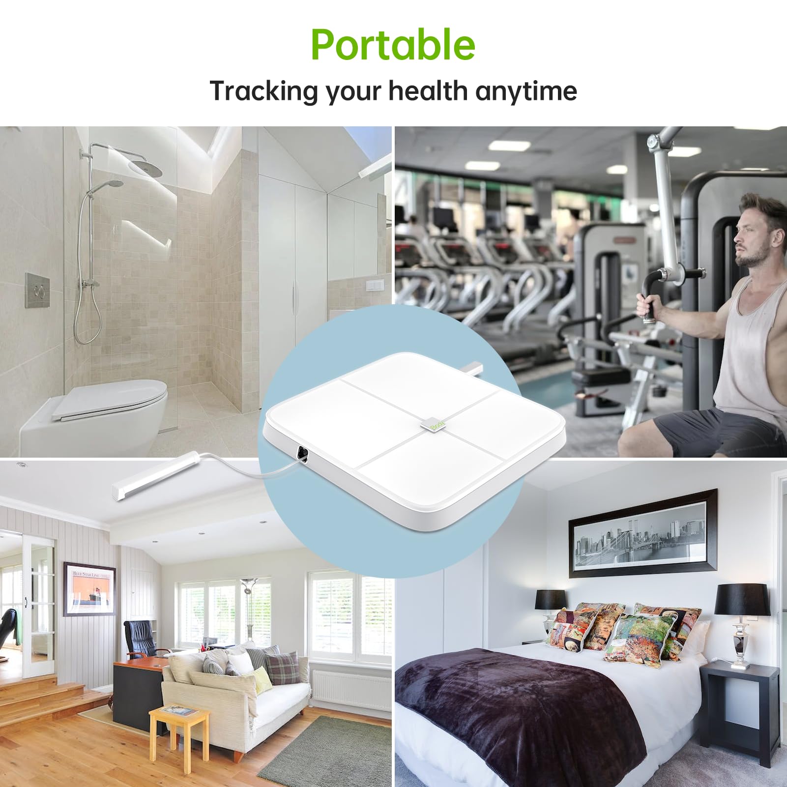 BodyPedia Smart Scale with 8 Electrodes - Digital Bathroom Scale for Body Weight & Composition, Measures 43 Health Metrics (BMI, Muscle, Fat) - Bluetooth Sync with Health Apps - Perfect for Home Gym, Weight Loss Tracking & Fitness Enthusiasts