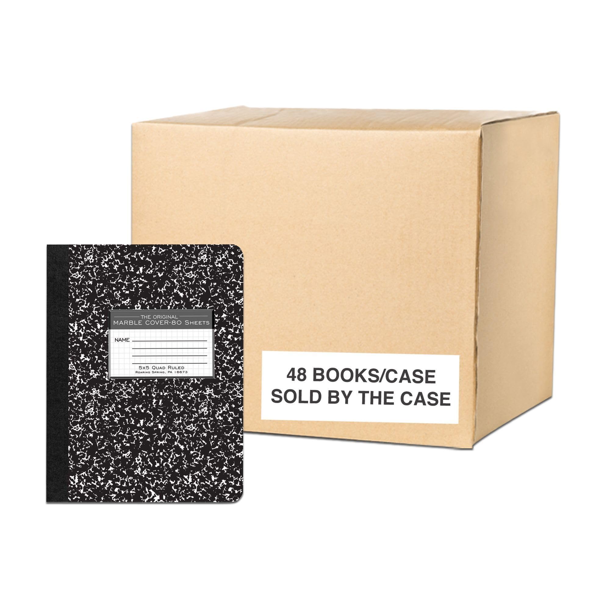 Roaring Spring Graph Ruled Composition Notebooks - 5x5 Grid, 80 Sheets, 15# White Paper, 9.75