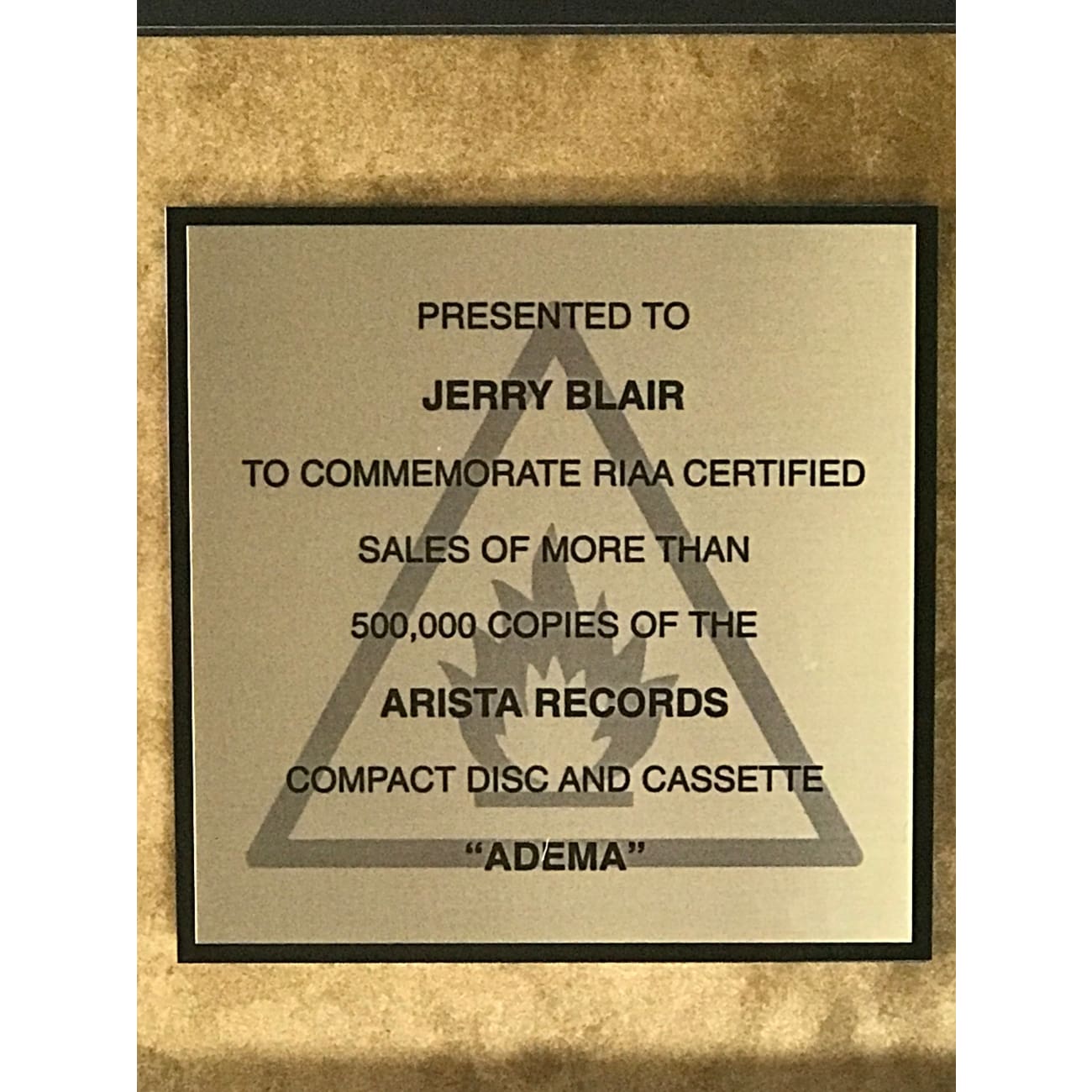 Adema Debut RIAA Gold Album Award - Certified Music Collectible for Fans & Memorabilia Enthusiasts | Perfect for Display in Music Rooms, Studios & Collections