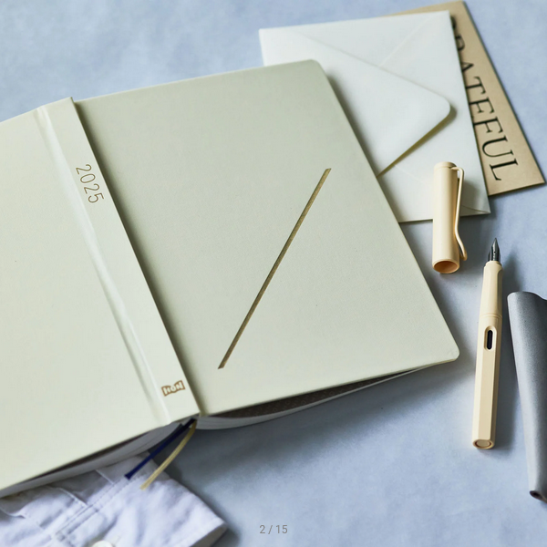 Hobonichi Techo 2025 Planner - A5 Size Daily Journal (Ivory) | English Edition | January Start | Monday Start | Perfect for Work, School & Personal Organization