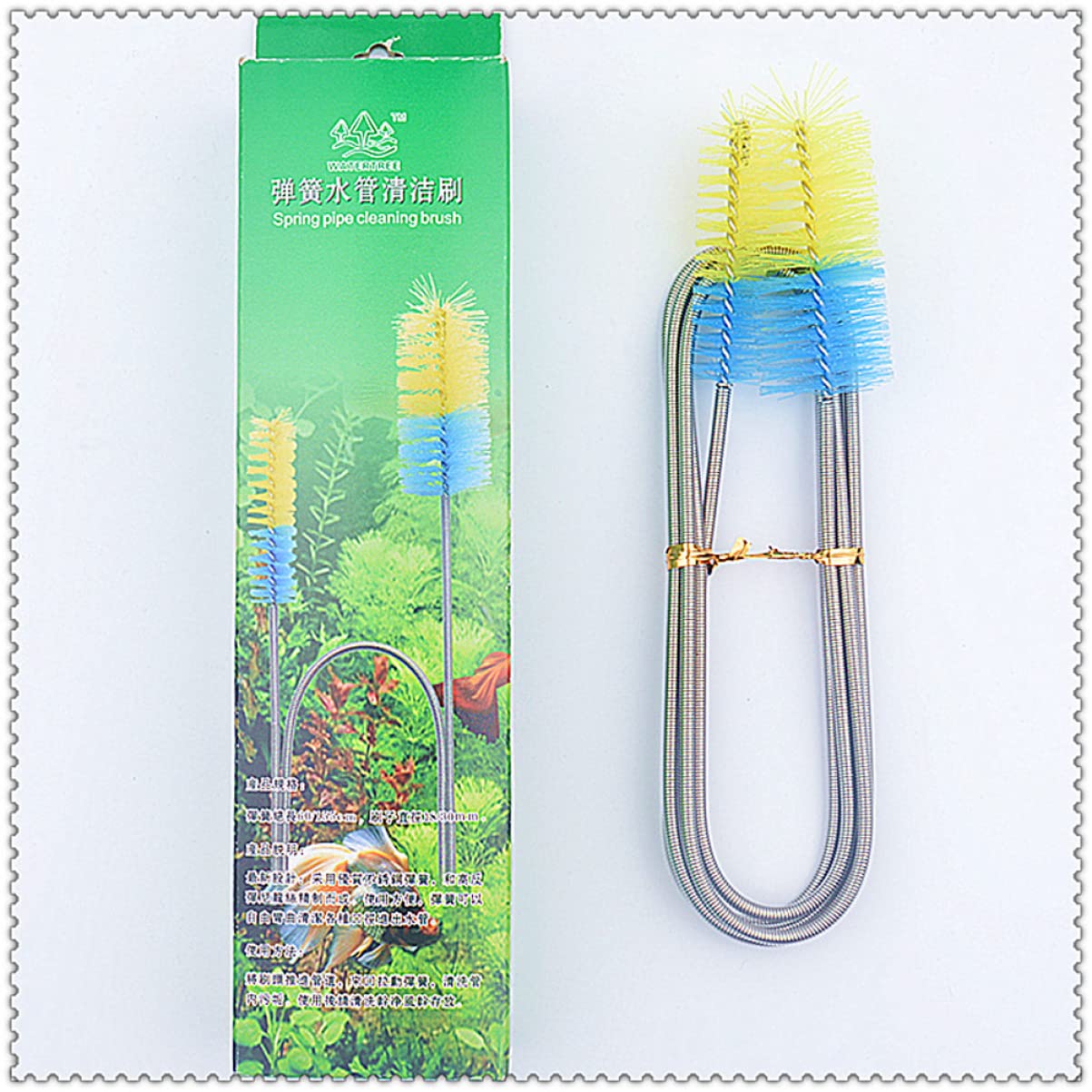 Flexible Aquarium Filter Brush - Double Ended Pipe Cleaner Brush for Fish Tank, Sink, Drain & Tube Cleaning | Spiral Design for Easy Scrubbing | Perfect for Home, Kitchen & Pet Accessories