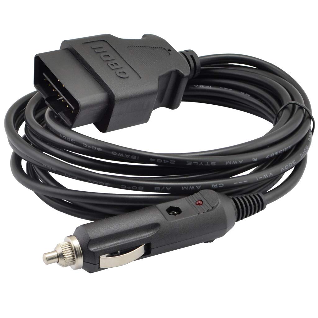 3M/10ft OBD II Vehicle ECU Emergency Power Supply Cable with Alligator Clips - 12V Car Battery Memory Saver & Cigarette Lighter Power Extension - Perfect for Car Maintenance, ECU Programming & Battery Replacement