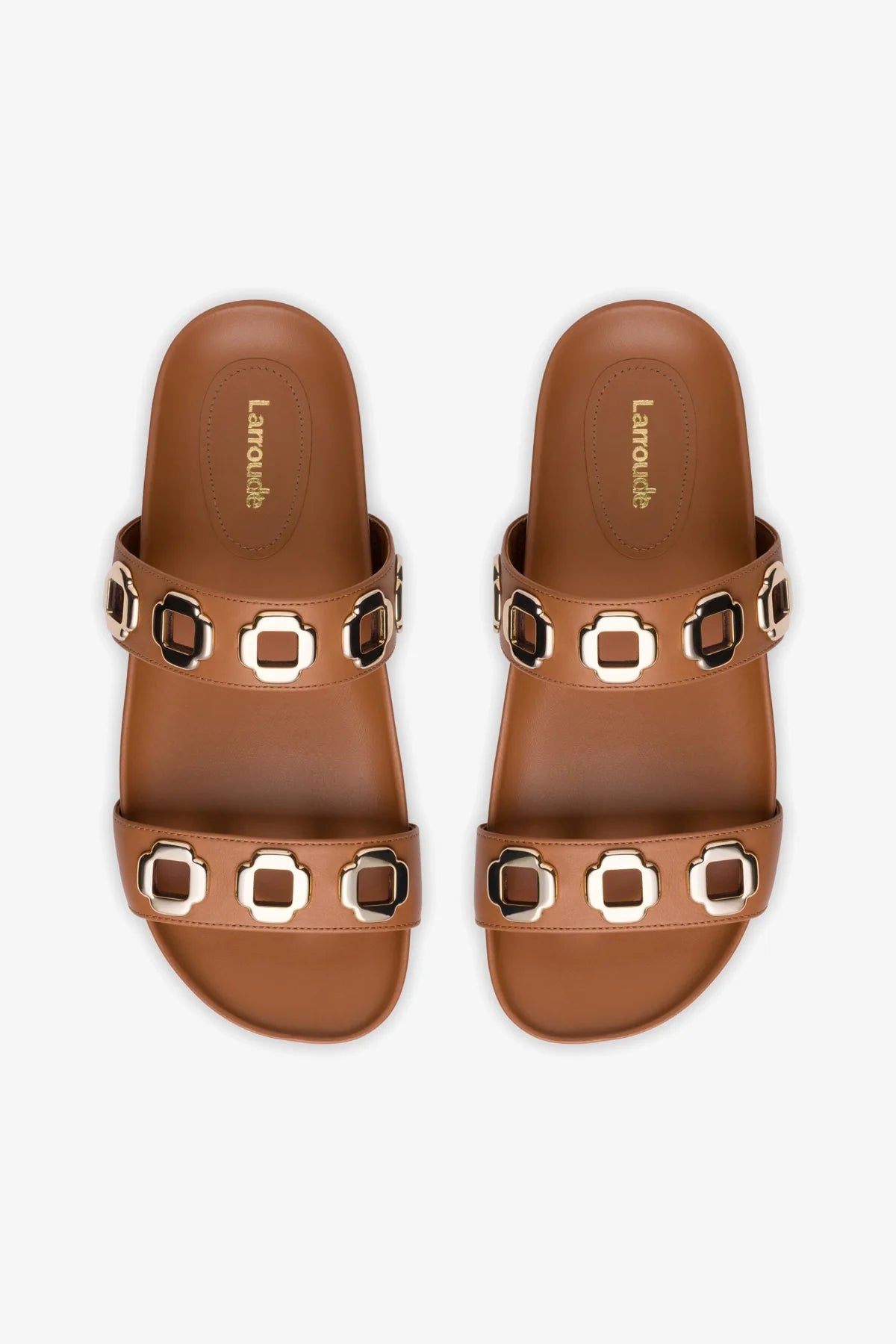 Milan Slide In Caramel Leather Slippers for Women - Soft Comfortable House Shoes for Indoor/Outdoor Wear - Perfect for Home, Office, and Travel
