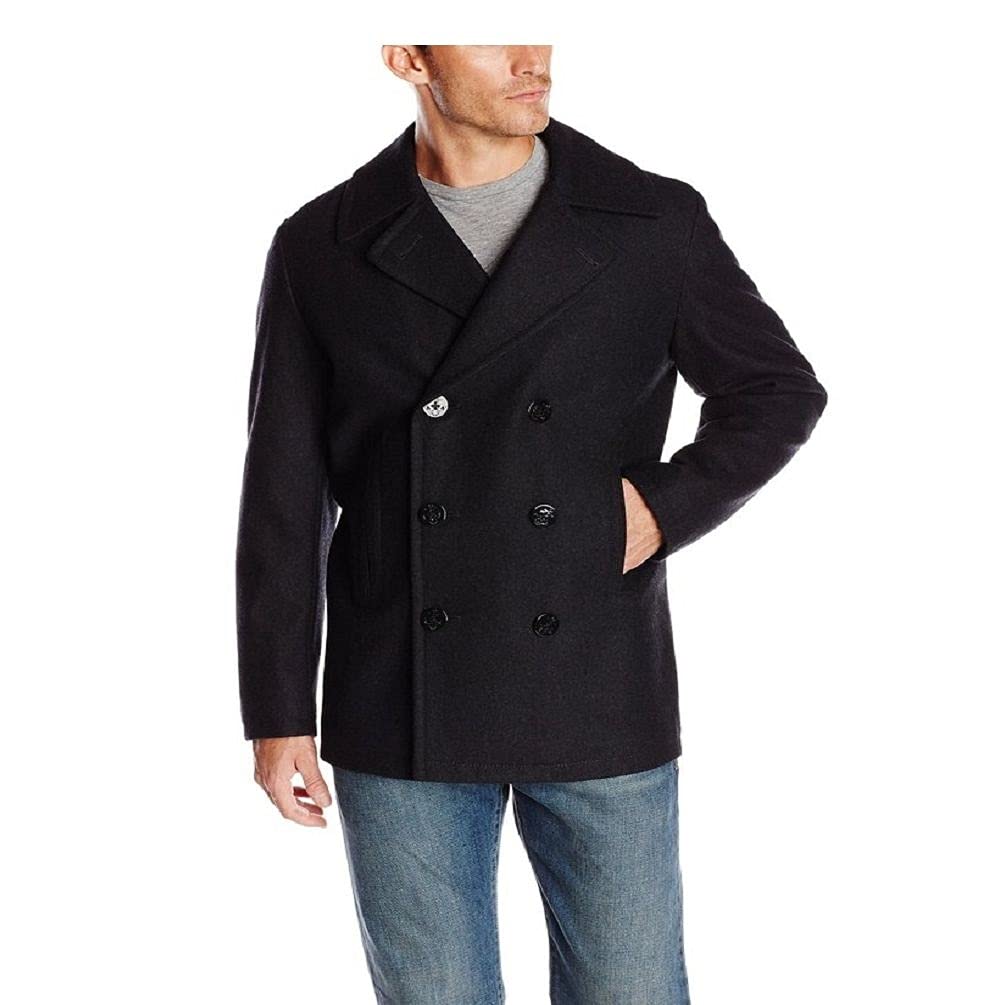 Nautica Men's Big & Tall Wool Peacoat Jacket - Winter Warm Overcoat for Cold Weather - Perfect for Outdoor Activities & Business Casual Wear