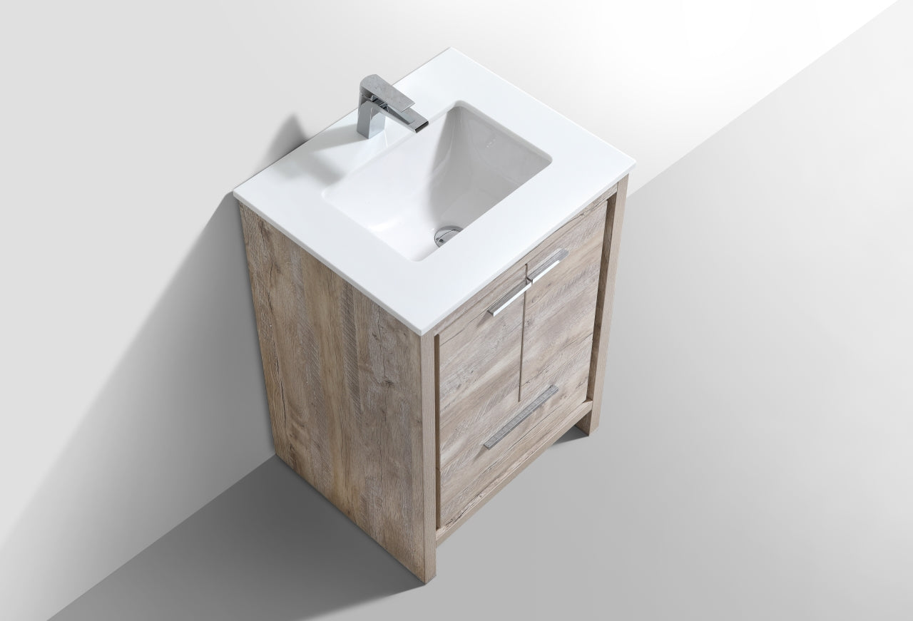 Modern Bathroom Vanity with Nature Wood & Quartz Countertop - Floor Standing Cabinet for Bathroom Storage | Perfect for Master Bath, Guest Bath & Powder Room
