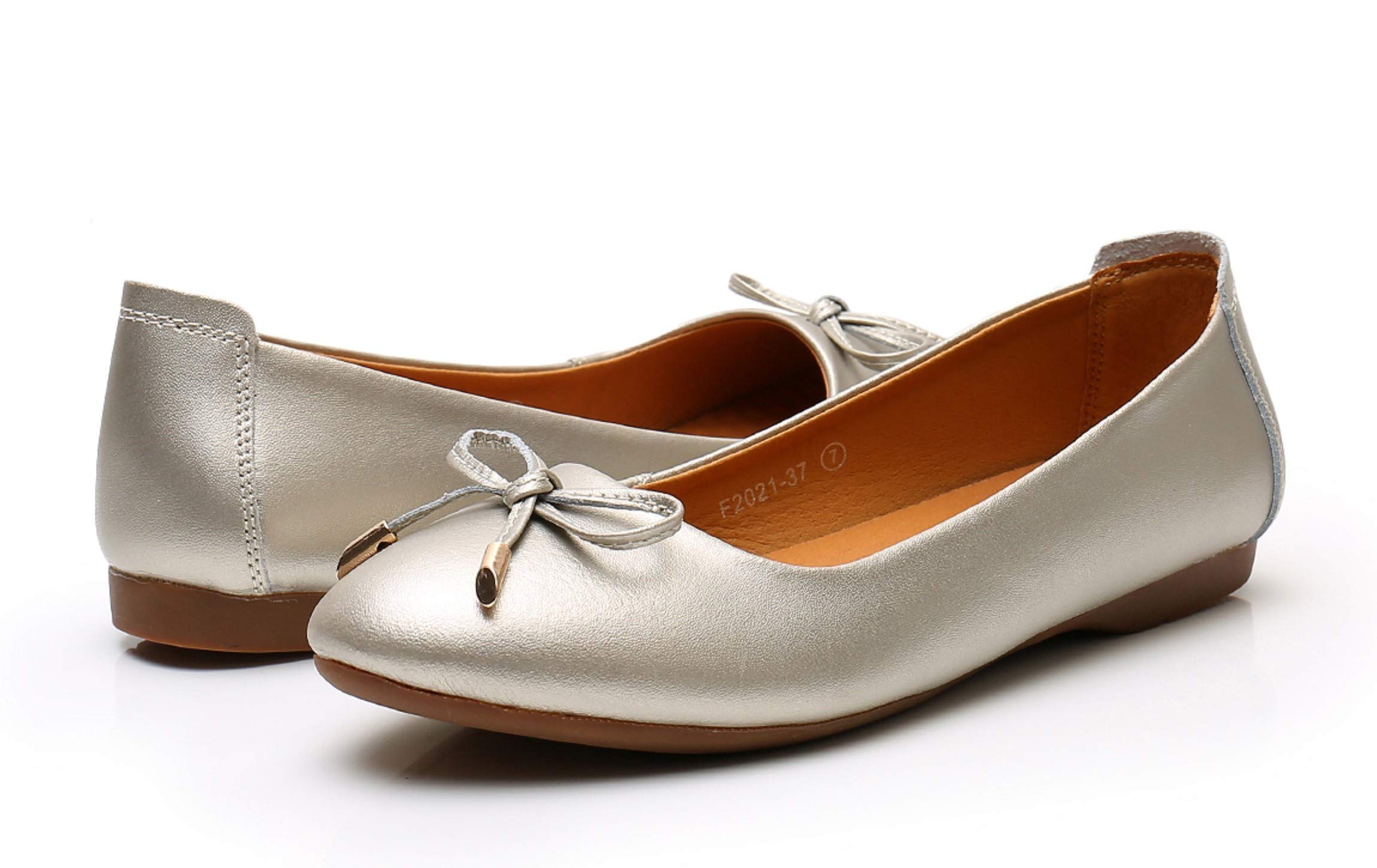 VenusCelia Women's Ballet Flats with Bowknot - Comfortable Dance Shoes for Ballerinas, Casual Wear & Wedding - Elegant Flat Shoes for Women