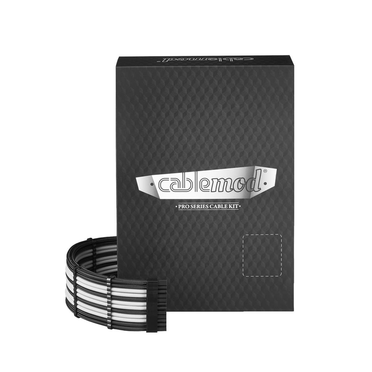 CableMod PRO ModMesh C Series RMi RMx RMv2 HX & AX Cable Kit - Black/White - Premium PSU Cables for Custom PC Builds & Gaming Rigs