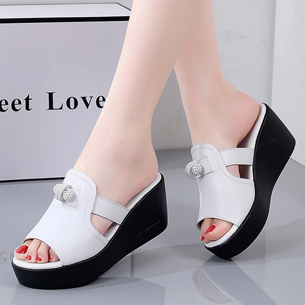 HESBITEUL Women's Comfortable Wedge Sandals with Arch Support - Open Toe Platform Summer Shoes for Walking, Travel & Casual Outfits