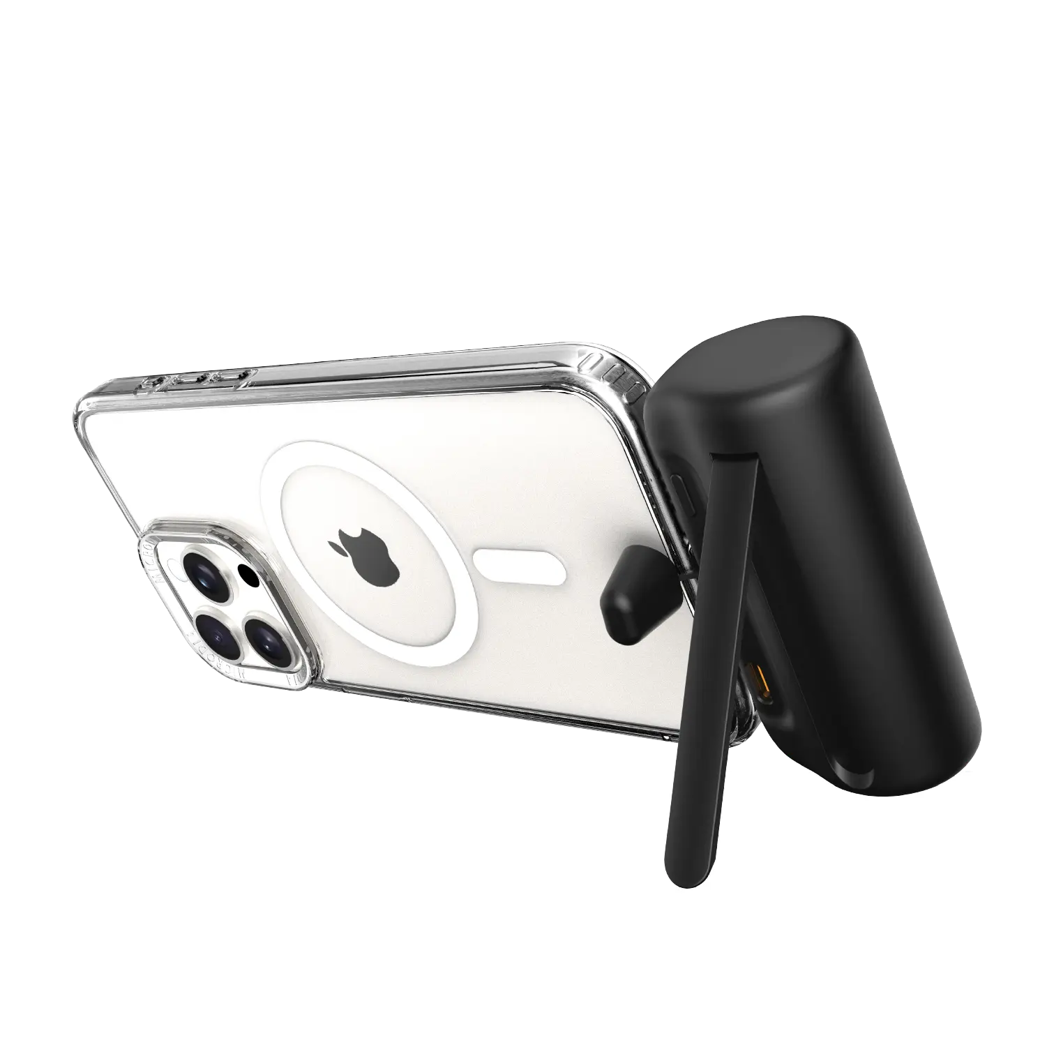 MICRODIA POWERPack™ Nano PD20W Mini Portable Power Bank - 5000mAh Ultra-Compact Charger with Built-in USB-C Cable & Foldable Kickstand | Fast Charging for iPhone, Android, AirPods | Perfect for Travel, Camping, and Emergency Power Backup