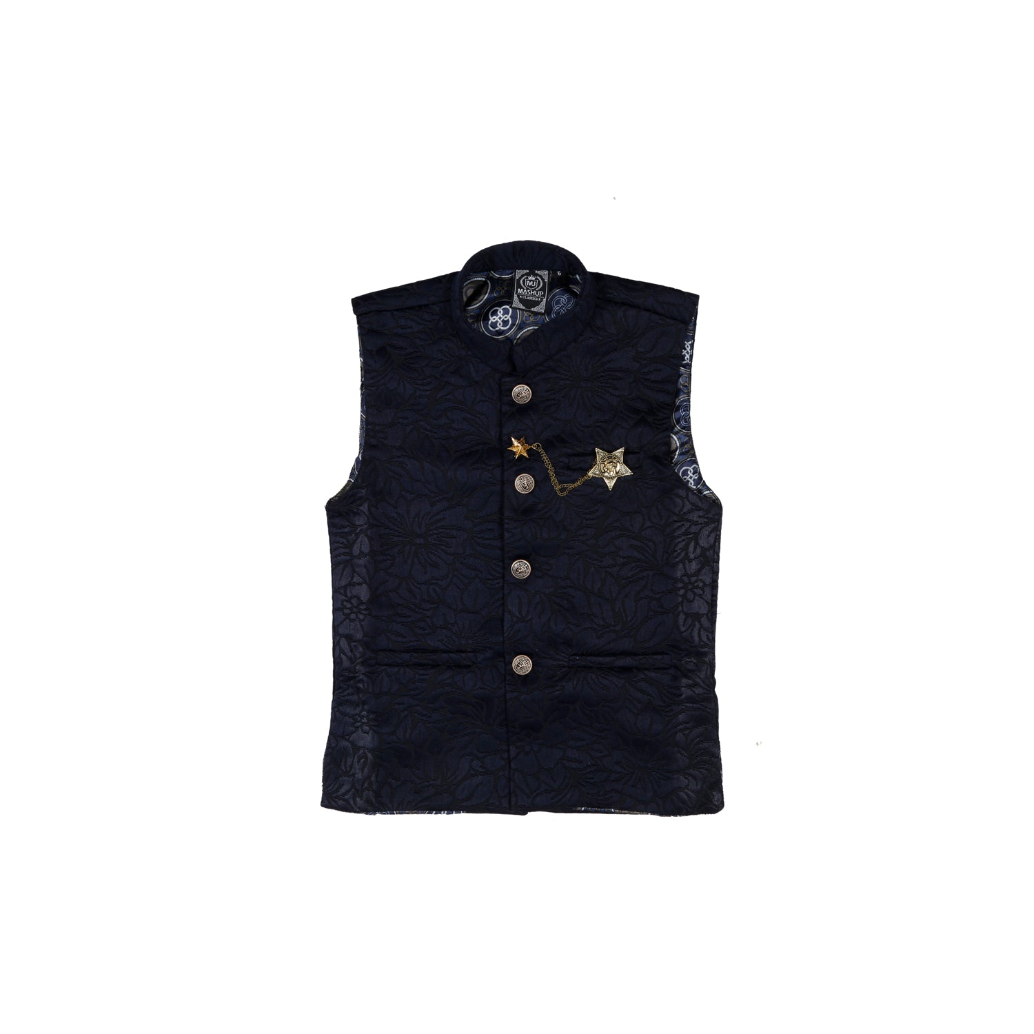 Stylish Men's Nehru Jacket with Geometric Print Shirt - Formal & Casual Wear for Weddings, Parties & Office Events