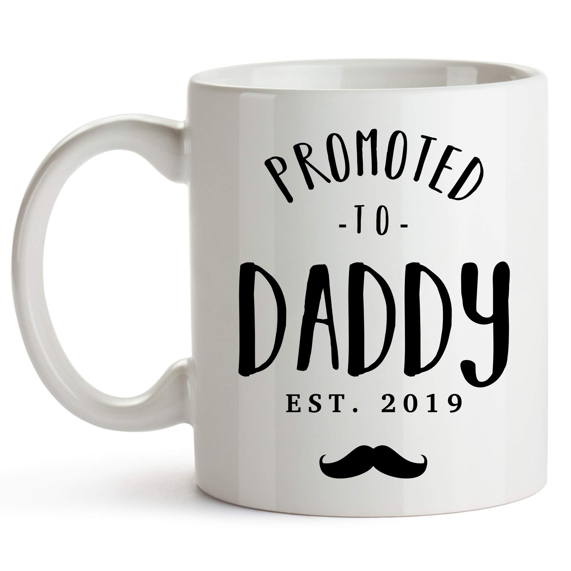 YouNique Designs 'Promoted to Daddy' Pregnancy Announcement Mug - 11oz Coffee Cup for Expecting Dads - Perfect Gift for Husband & Father-to-Be - Great for Gender Reveal & Baby Shower Celebrations