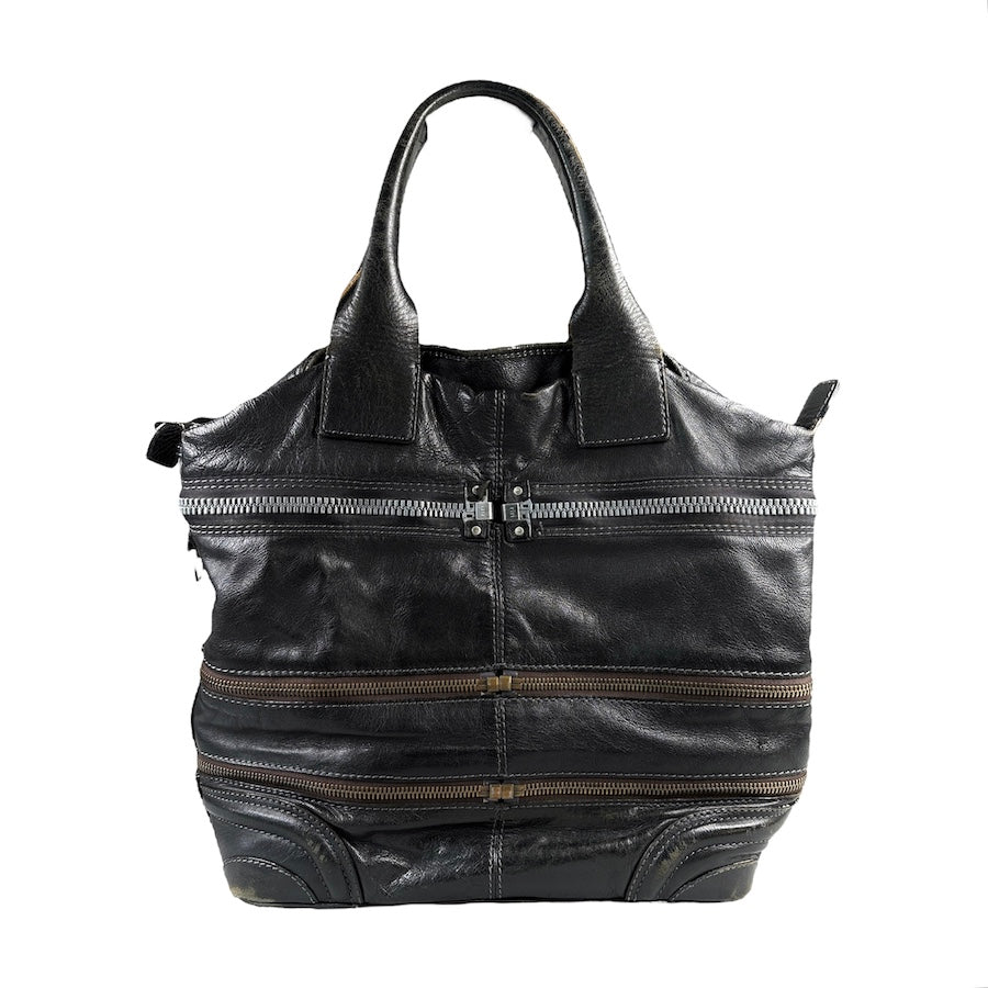 Chloé Black Leather Gladys Tote Bag - Stylish Designer Handbag for Women, Work, Travel & Everyday Use