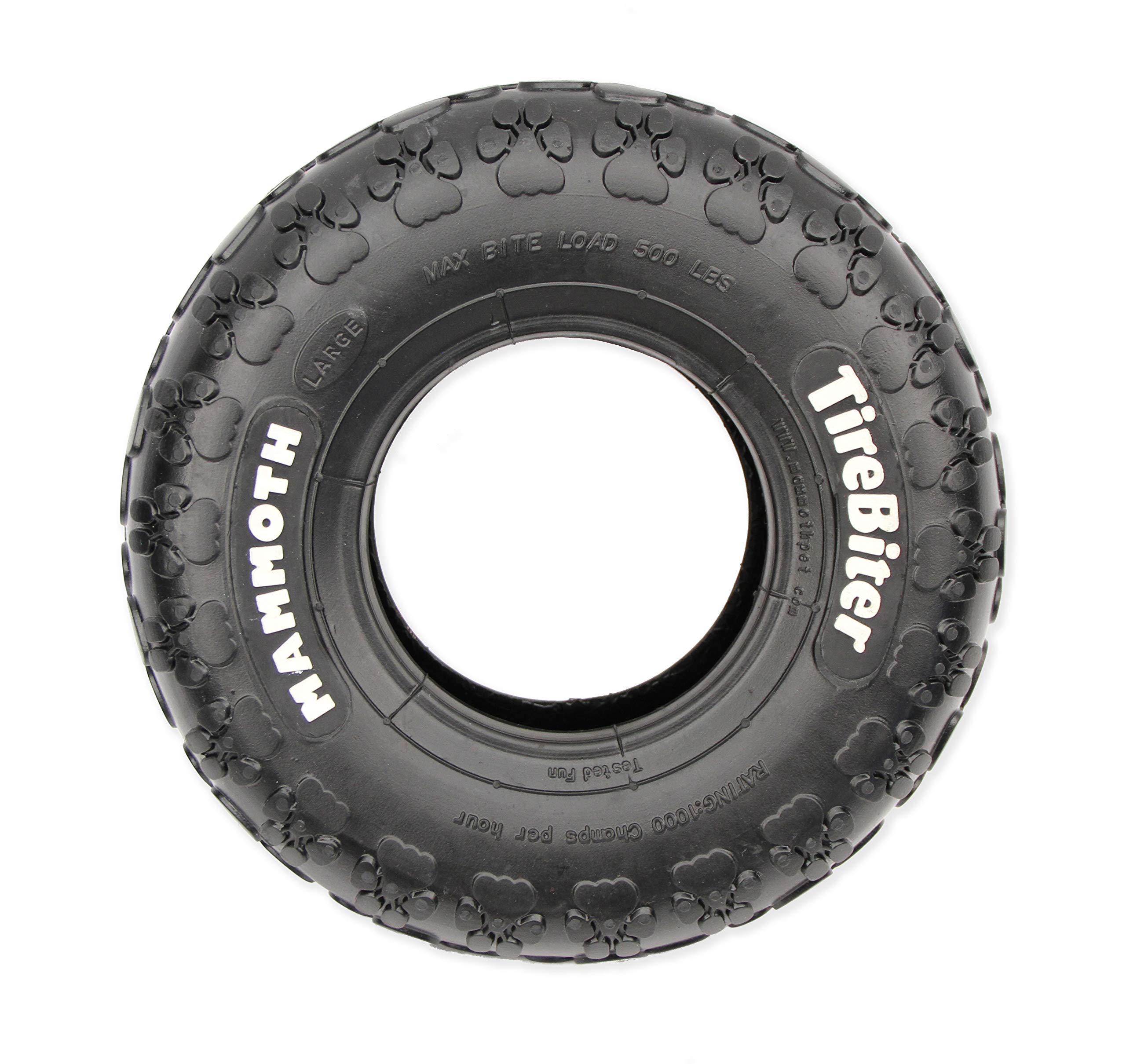 **Mammoth TireBiter Originals - Natural Rubber Dog Chew Toys for Aggressive Chewers - Durable & Interactive Large Dog Toys (10