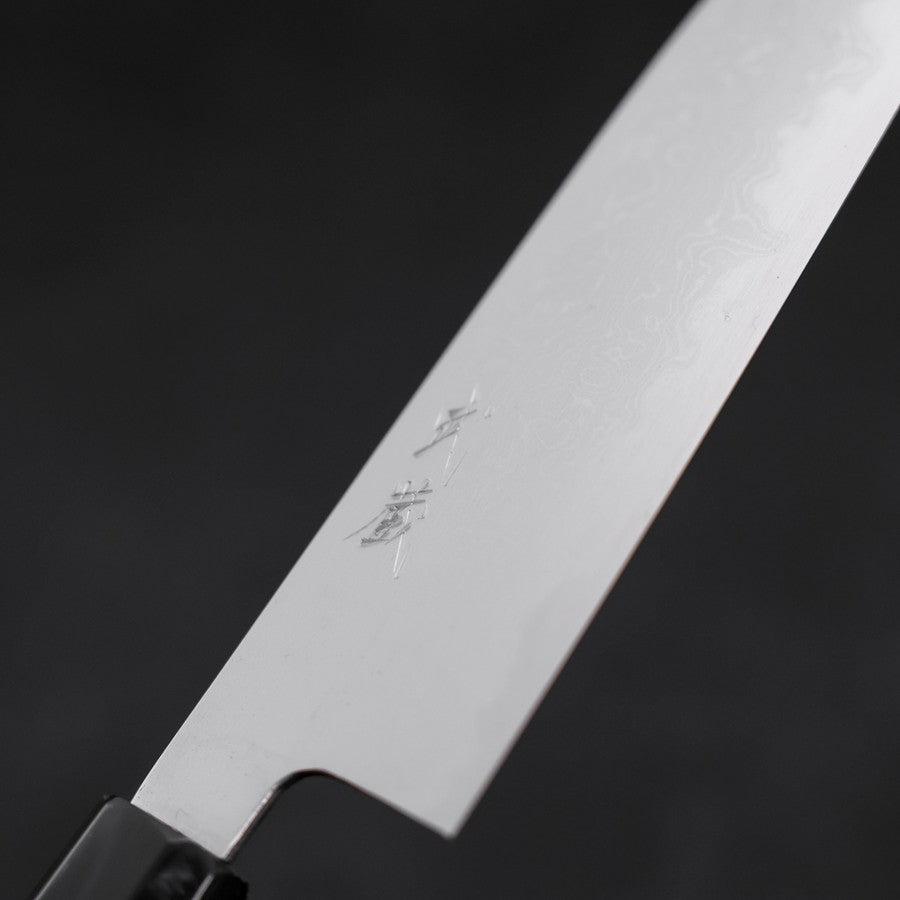 Premium Santoku Knife 170mm - Blue Steel #1 Suminagashi with Maple Handle - Japanese Kitchen Knife for Professional Chefs & Home Cooking - Perfect for Slicing, Dicing & Mincing Vegetables, Meat & Fish