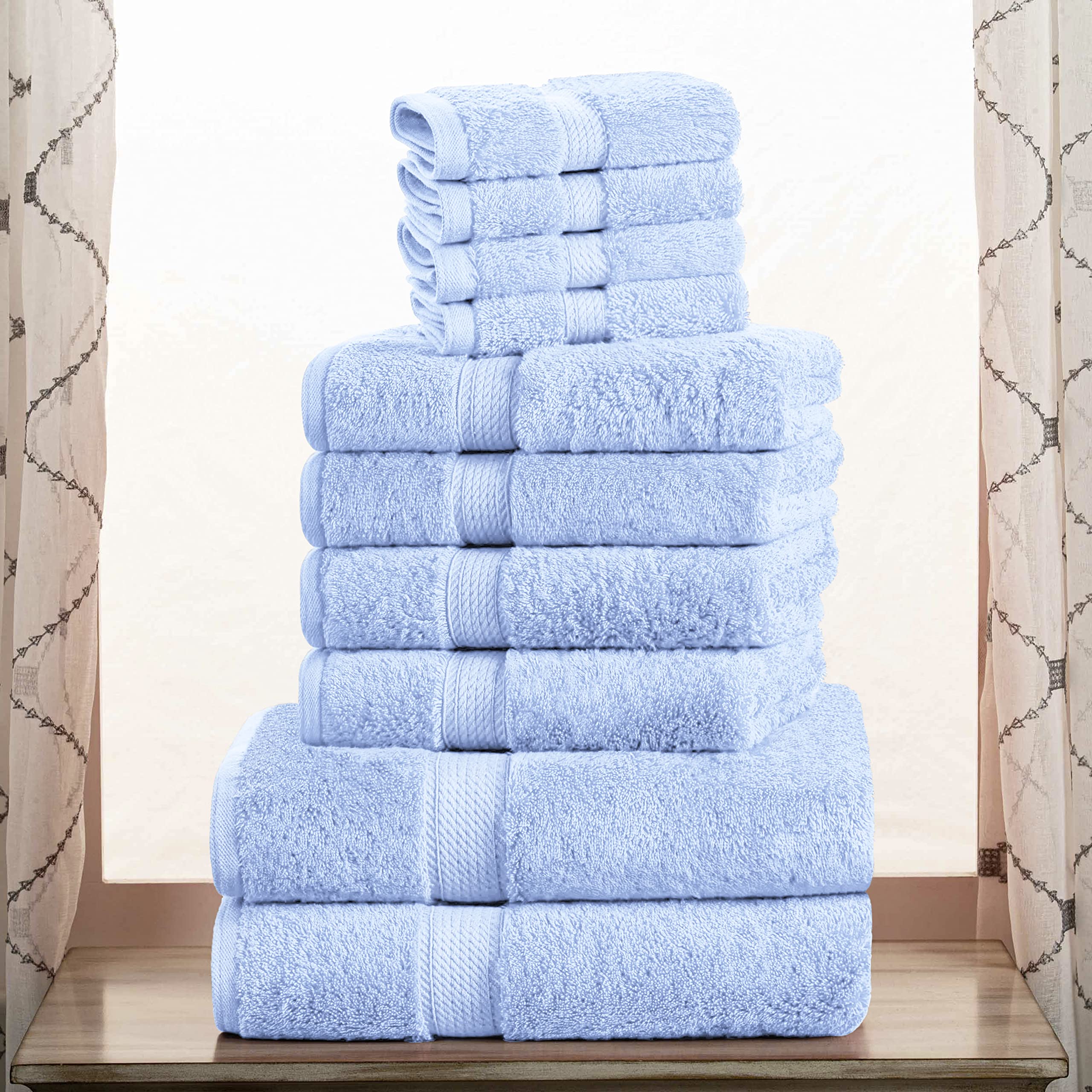 Premium Egyptian Cotton Towel Set - 10-Piece Bath & Shower Towels (30