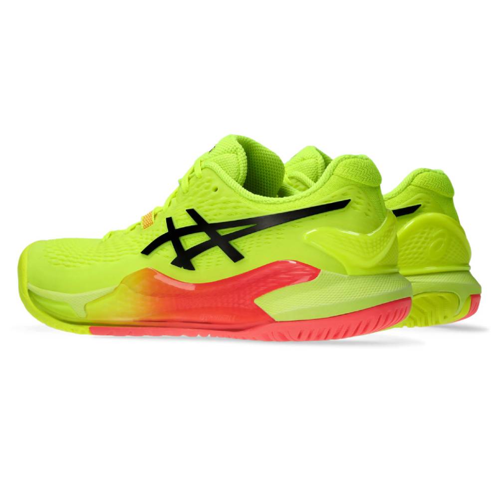 ASICS Gel Resolution 9 Paris Edition Women's Tennis Shoes - Safety Yellow/Black | High-Performance Court Shoes for Women | Perfect for Tennis, Pickleball & Indoor Court Sports