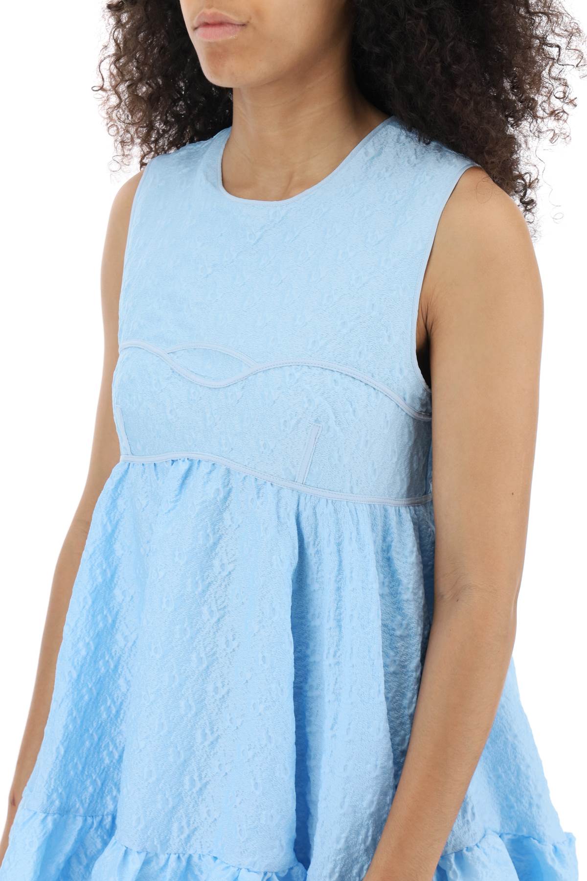 Cecilie Bahnsen Divya Louise Short Balloon Dress - Elegant Puff Sleeve Mini Dress for Women, Perfect for Weddings, Parties & Special Occasions