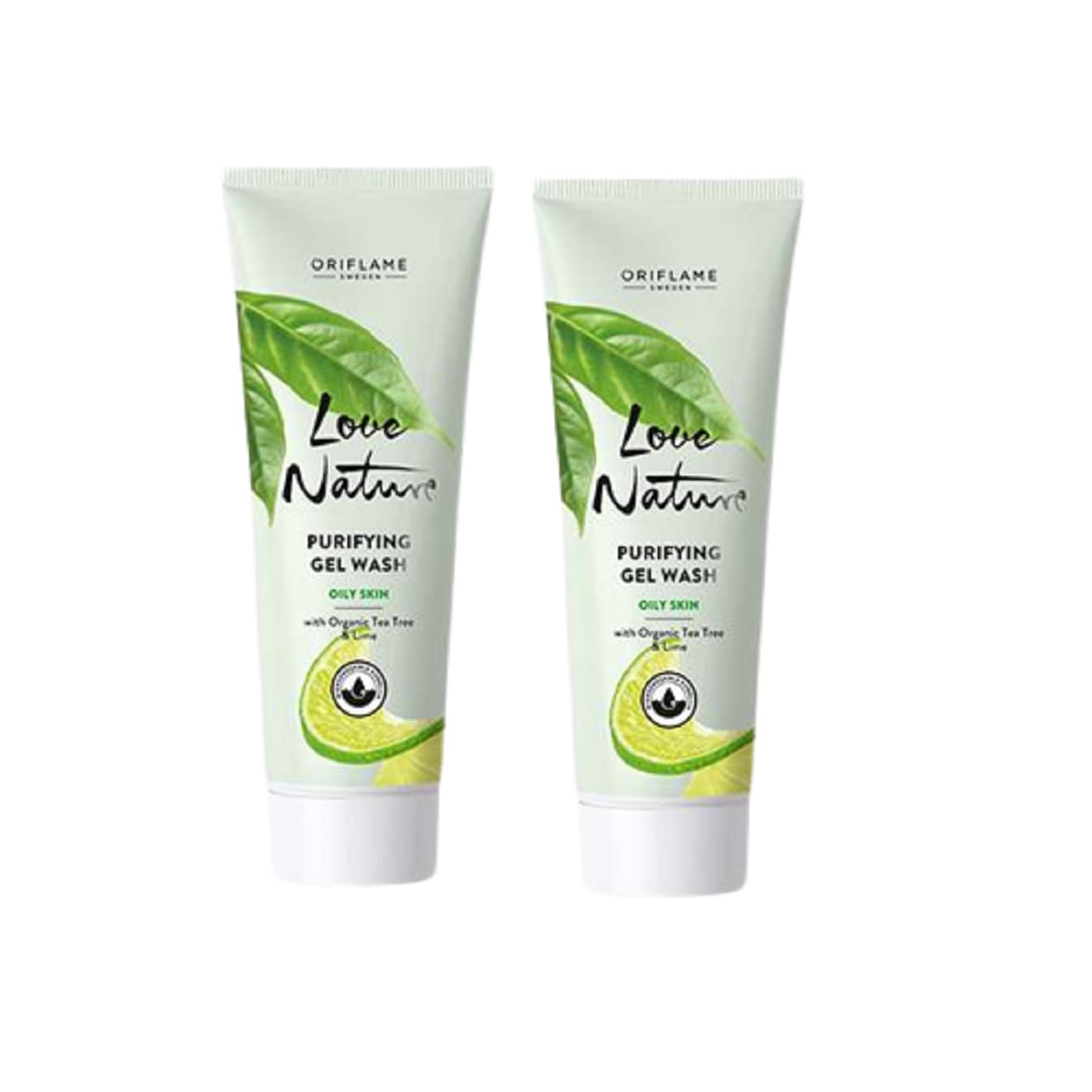 Organic Tea Tree & Lime Purifying Gel Wash - 125ml (Pack of 2) | Gentle Face Cleanser for Acne-Prone & Oily Skin | Daily Skincare & Travel Essential