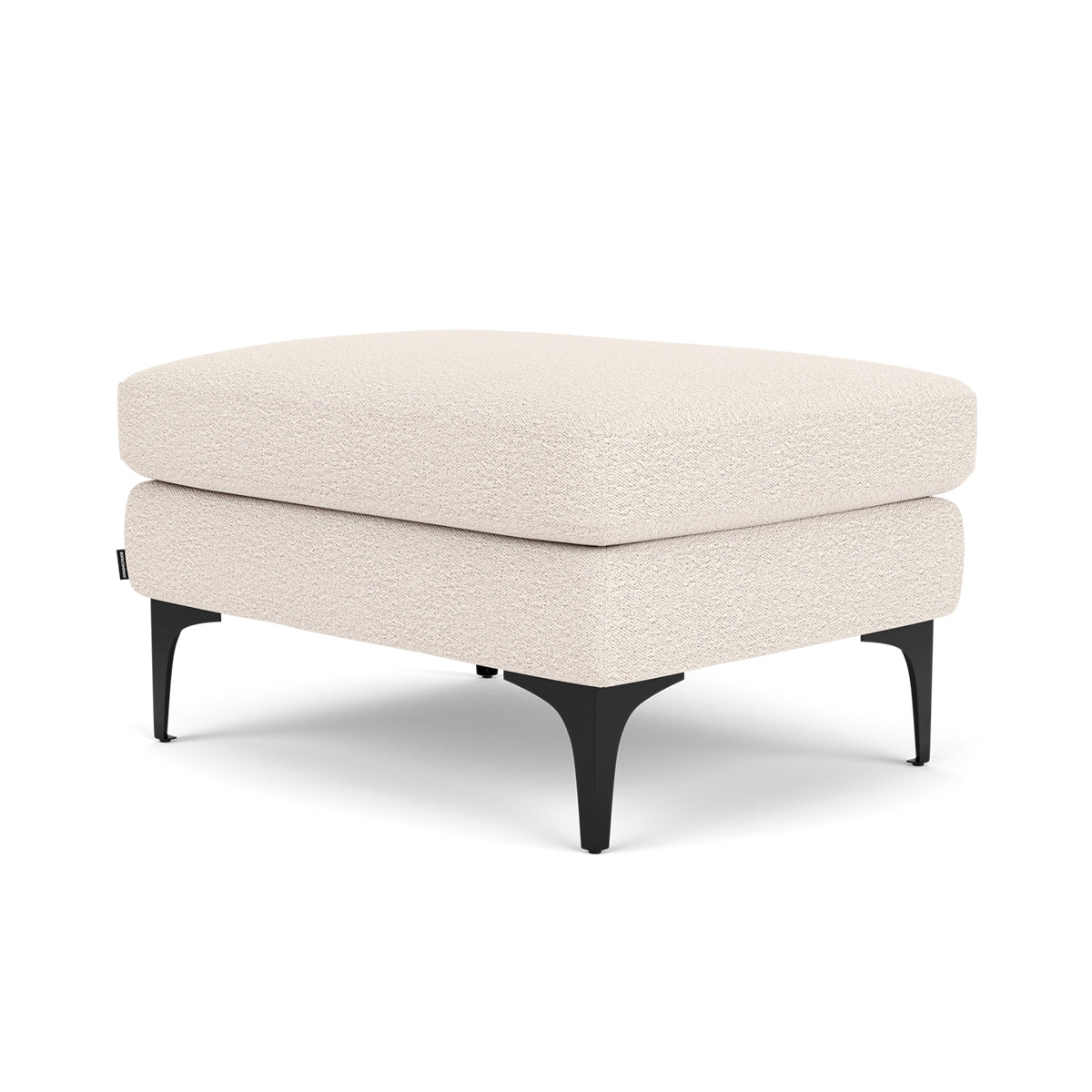 Astha Boucle Ottoman Stool - Round Tufted Pouf with Removable Cover, Modern Footrest for Living Room, Bedroom & Nursery - Soft and Stylish Home Decor Accent