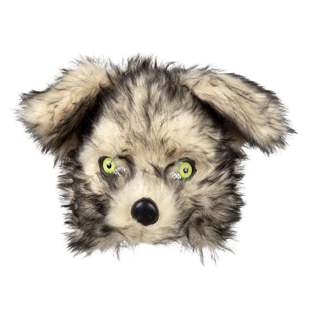 Werewolf Mask for Adults - Plush Half Face Wolf Dog Costume Mask - Halloween Party, Cosplay, Fancy Dress Accessory (Off-White) - Perfect for Halloween Costumes, Cosplay Events, and Themed Parties