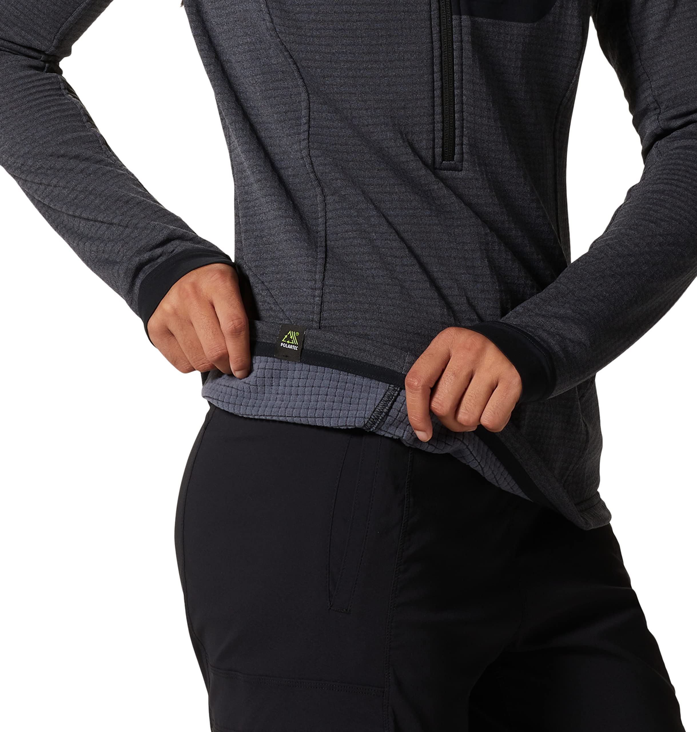 Mountain Hardwear Women's Polartec Power Grid Half Zip Jacket - Lightweight Fleece Pullover for Hiking, Camping & Outdoor Activities | Breathable & Moisture-Wicking Mid Layer for Cold Weather