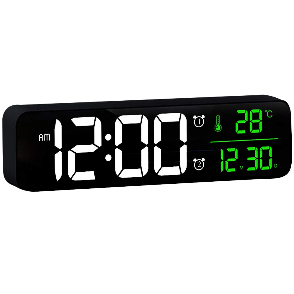 ARTIBETTER Digital LED Alarm Clock with Night Light, Luminous Projection & Beeping - Plug-in Bedside Clock for Students, Kids, Adults - Perfect for Bedrooms, Dorm Rooms & Home Decor