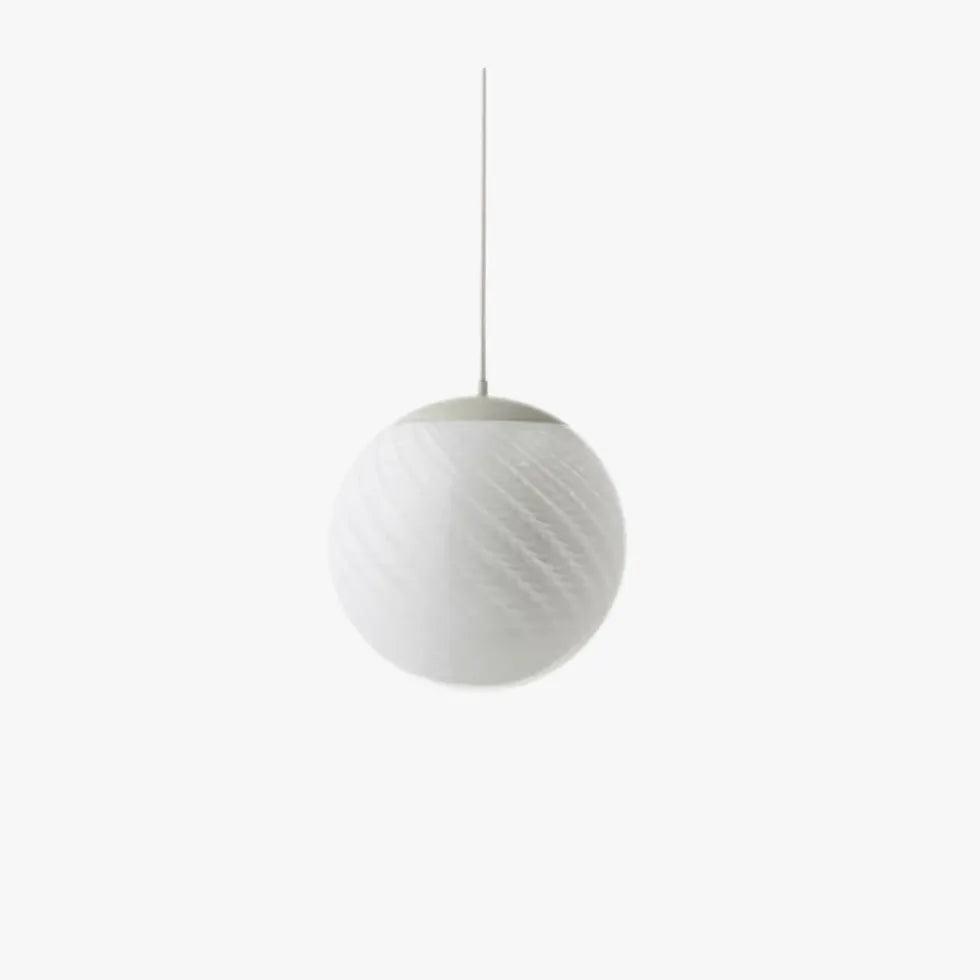 Modern White Spherical Glass Ceiling Light Fixture - Elegant Chandelier for Bedroom, Living Room & Dining Room - Perfect for Home Decor & Ambient Lighting