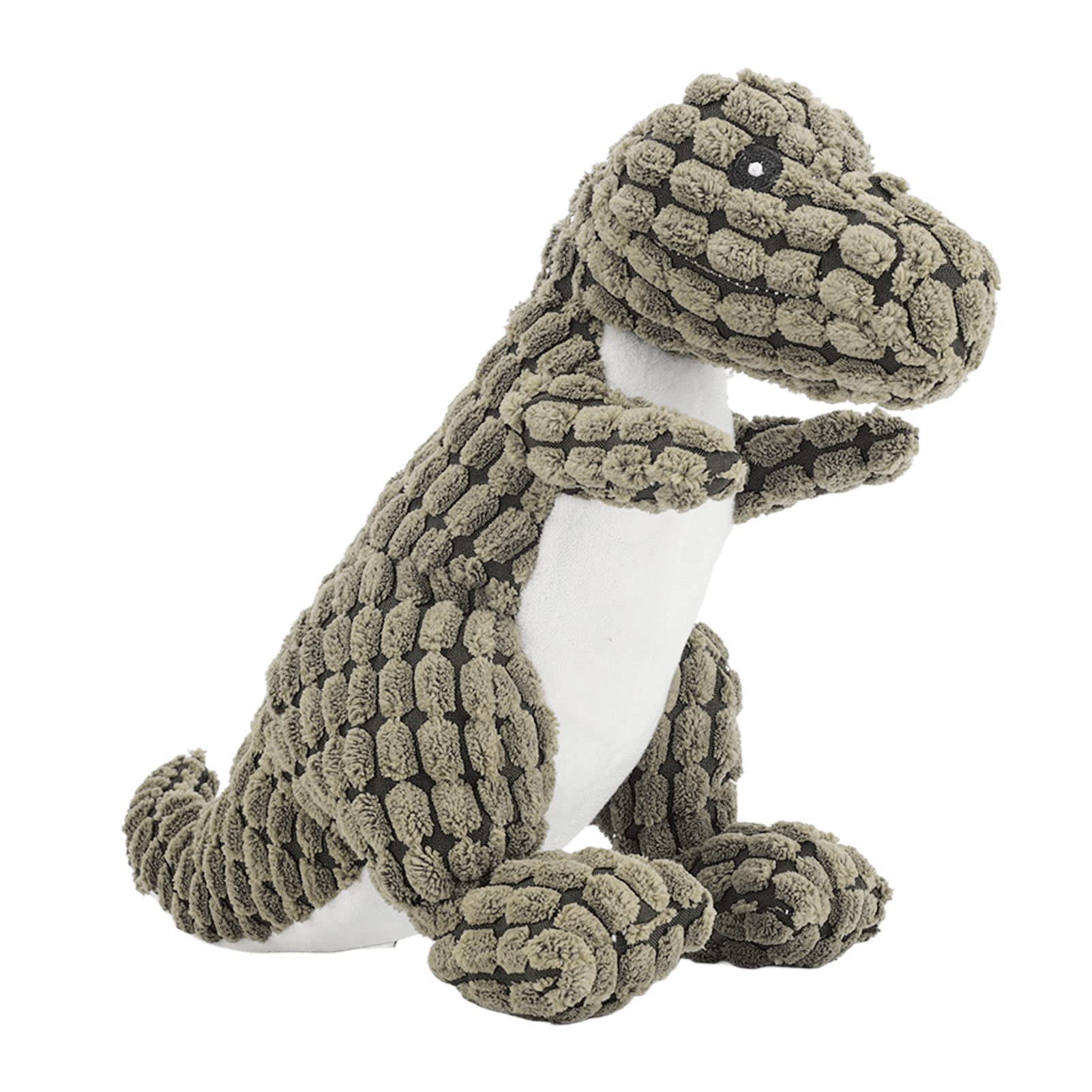 Durable Dinosaur-Shaped Squeaky Dog Toy - Bite-Resistant Plush Chew Toy for Puppies & Medium Dogs (Navy Blue) - Perfect for Interactive Play & Training Sessions