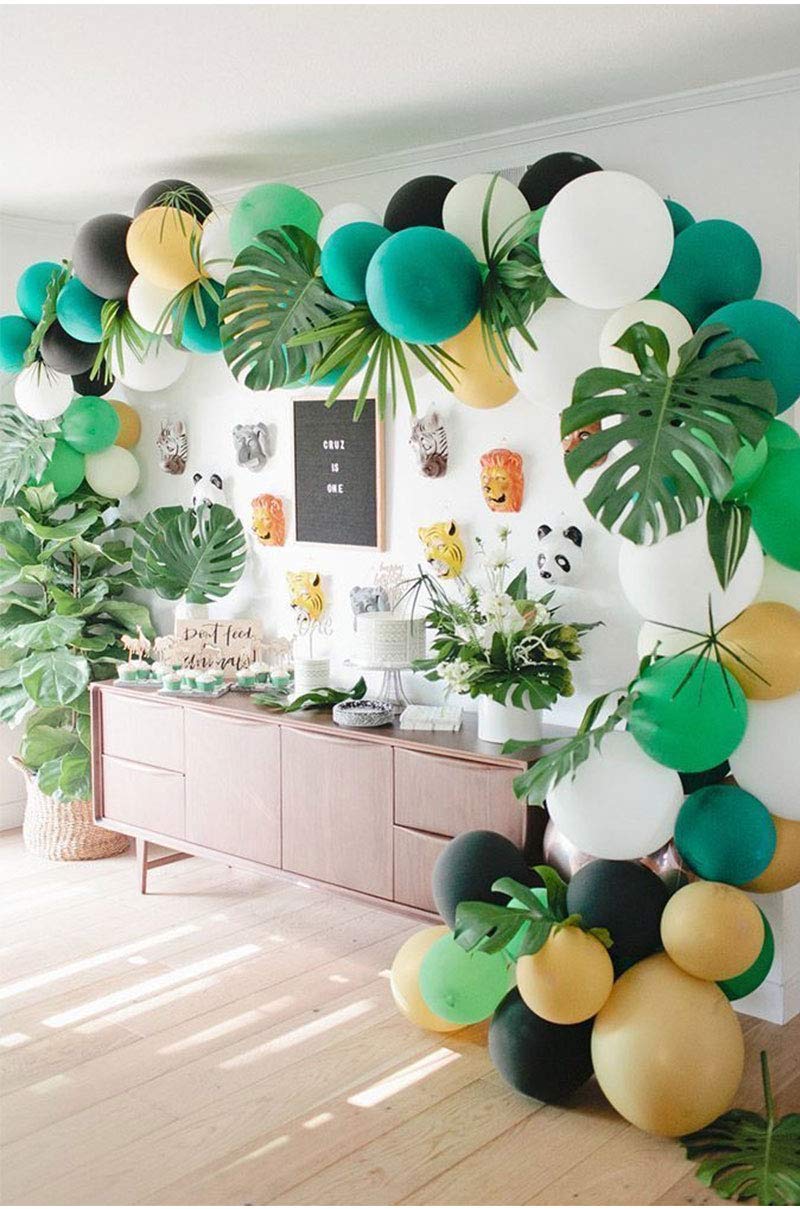 70PCS Jungle Safari Party Balloons Decoration Kit - Animal Print Balloon Arch & Baby Shower Supplies for Kids Birthday, Zoo Theme Party Decor (16 Feet) - Perfect for Jungle-Themed Birthday Parties, Baby Showers & Safari Events