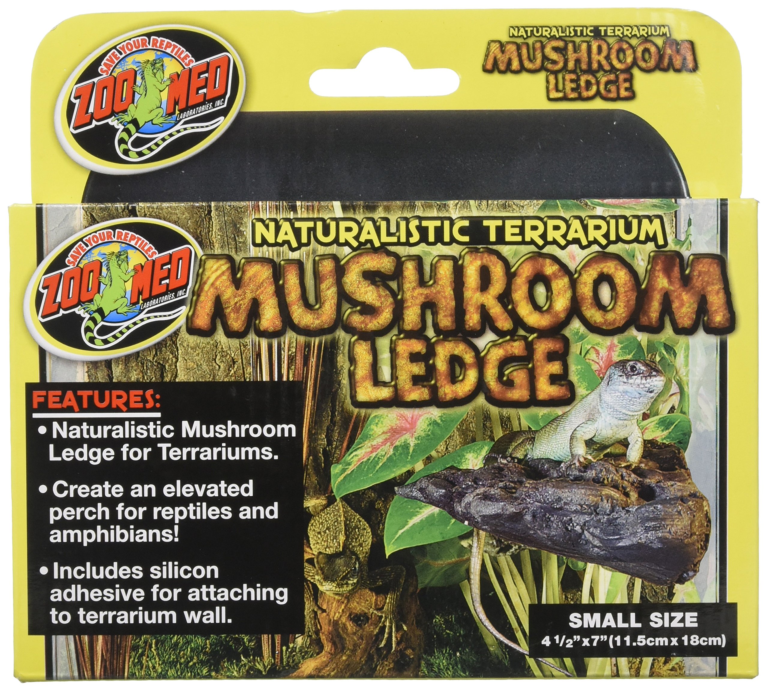 Naturalistic Terrarium Mushroom Ledge - Decorative Reptile Habitat Accessory for Frogs, Geckos & Lizards - Perfect for Bioactive Vivarium & Jungle-Themed Enclosures