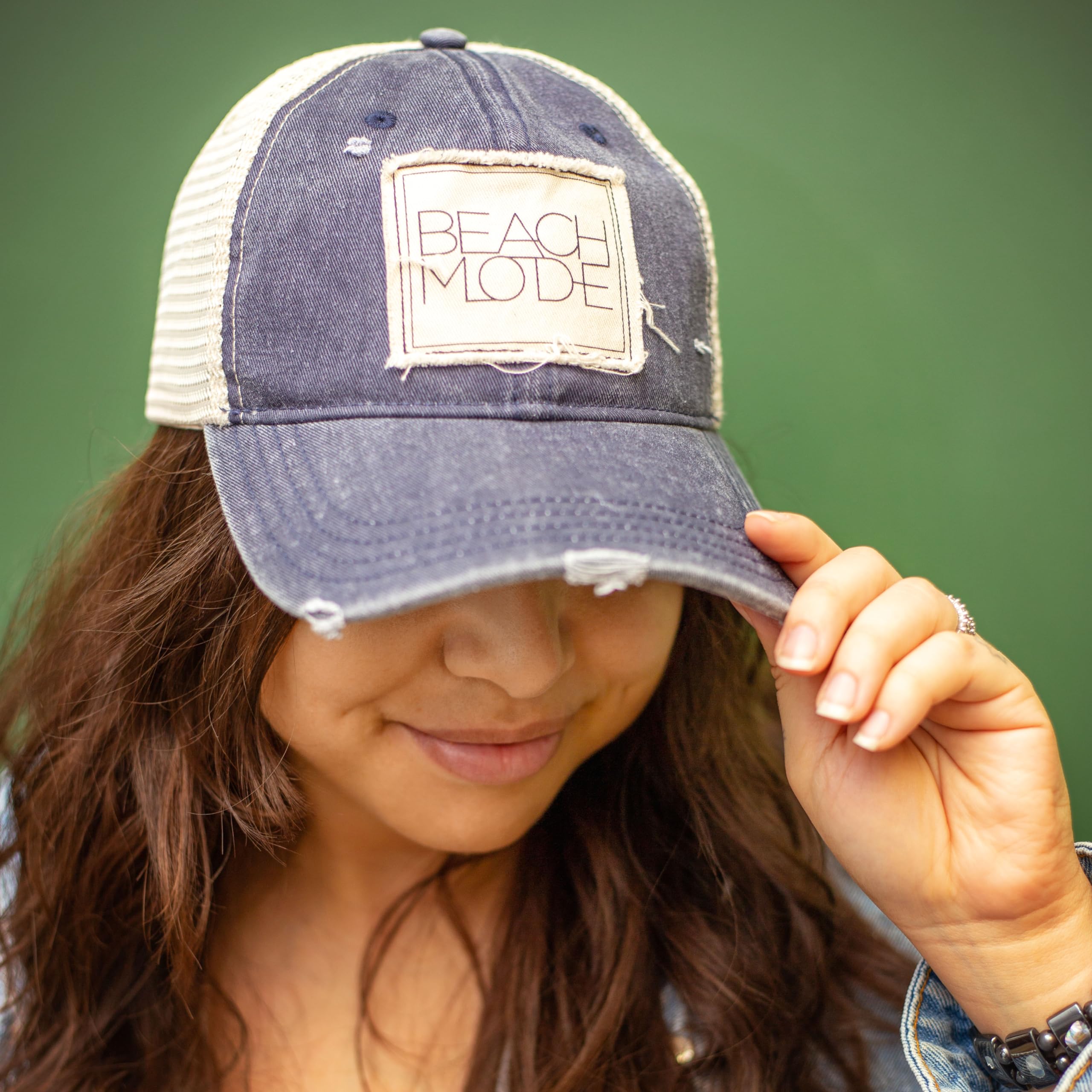 Stylish Karma Trucker Hat for Men & Women - Adjustable Snapback Cap for Outdoor Activities, Hiking, and Casual Wear