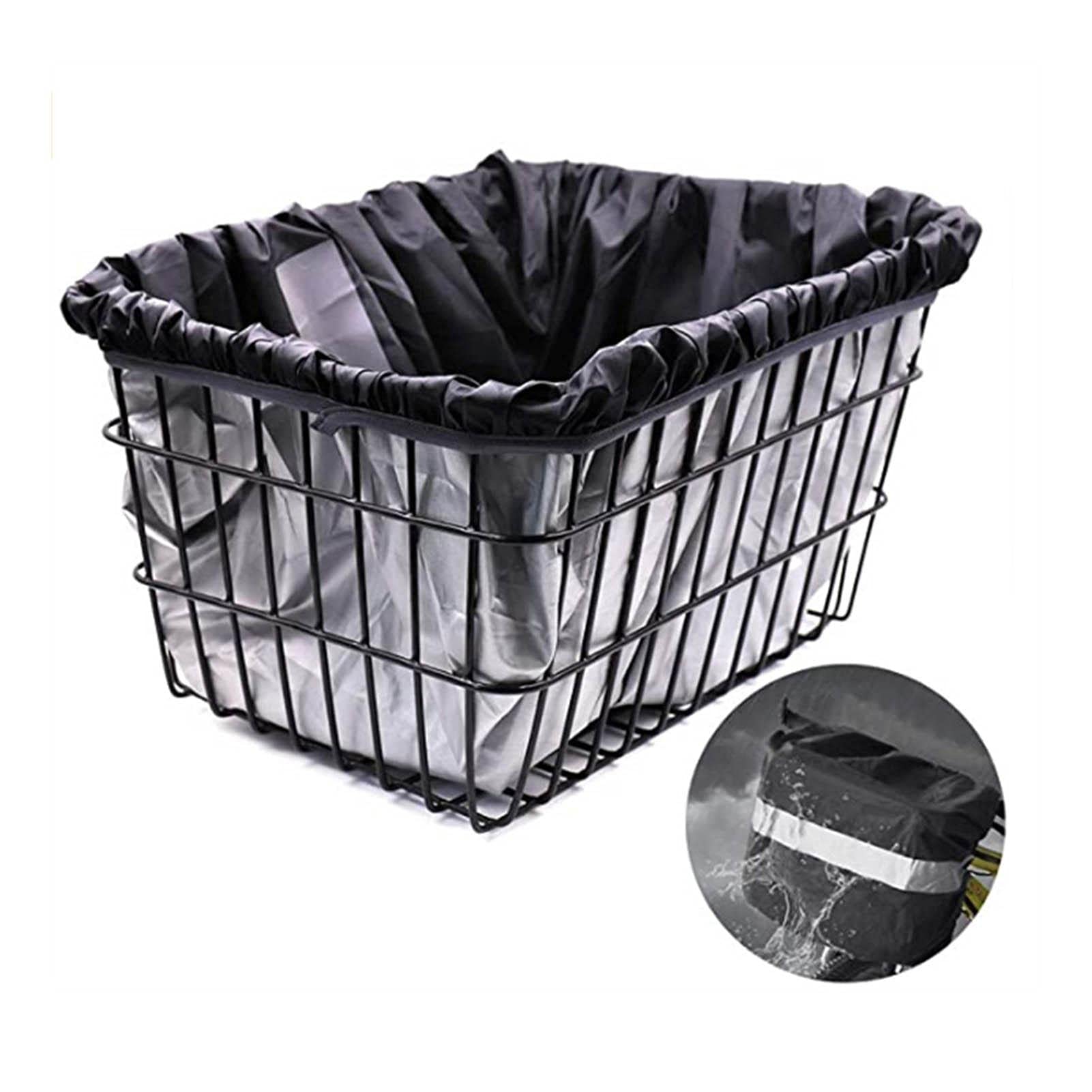 Durable Detachable Waterproof Bike Basket Cover - Universal Fit for Most Bicycle Baskets - Rainproof Liner for Commuting, Shopping & Outdoor Cycling Accessories