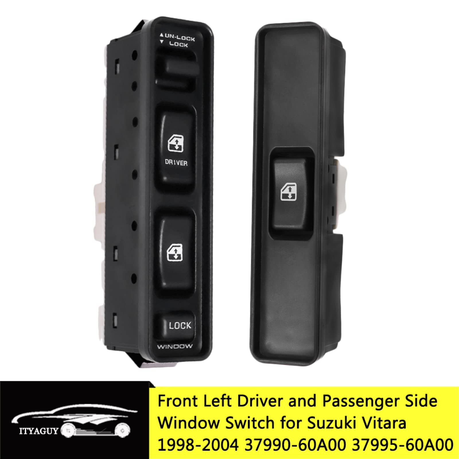 Suzuki Vitara 1988-2004 Car Window Switch - Front Driver & Passenger Side Electric Master Control Button | Replacement Power Window Switch | Perfect for Window Repair & Auto Maintenance