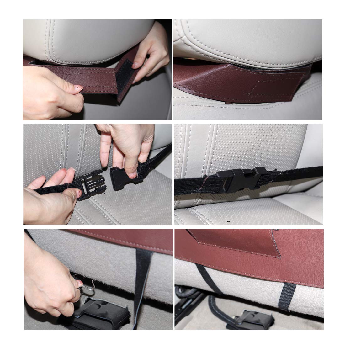 Premium PU Leather Car Seat Back Organizer with Tablet Holder - Universal Backseat Storage for Kids, Water Bottles, Toys & Tissue Box (Black, 2-Pack) - Perfect for Road Trips, Family Travel & Daily Commute