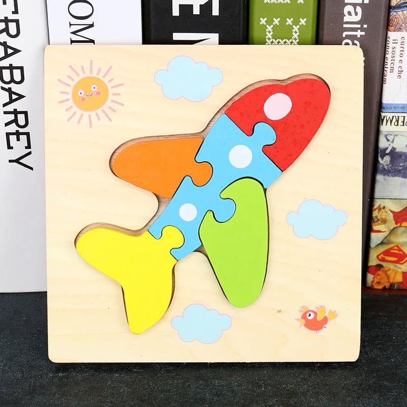 3D Wooden Animal Puzzles for Toddlers - Educational Learning Toys for Kids - Perfect for Early Childhood Development & Montessori Playtime