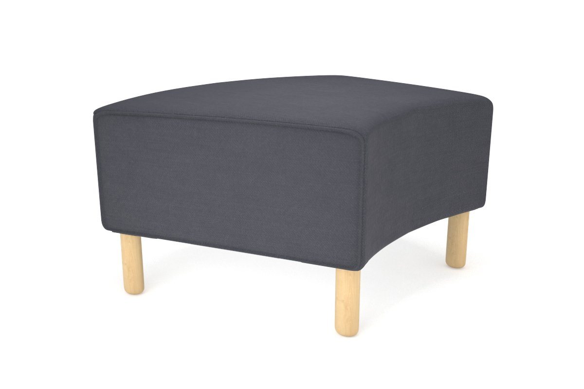 Mondo Ottoman Curve Lounge - Modern Round Storage Footrest Pouf with Removable Cover - Perfect for Living Room, Bedroom, and Office Decor