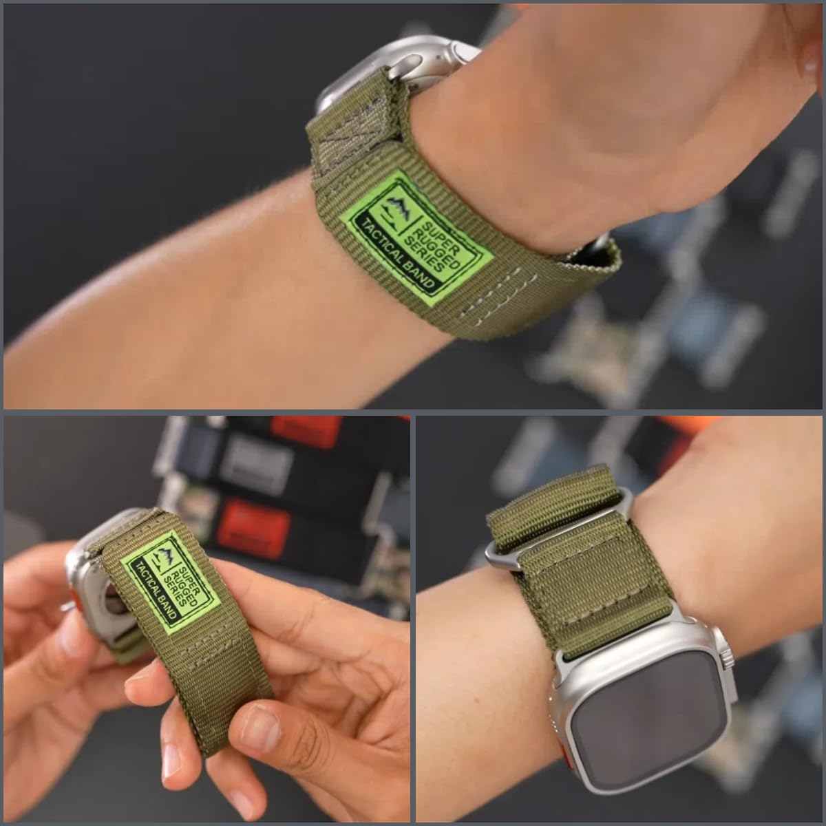 PremiFit Ultra Band for Apple Watch - Compatible with Apple Watch Ultra 2/Ultra 49mm, Series 9/8/7 45mm, SE2/SE/6/5/4 44mm, 3/2/1 42mm - Durable Nylon Sport Strap for Men & Women - Perfect for Running, Gym & Outdoor Activities