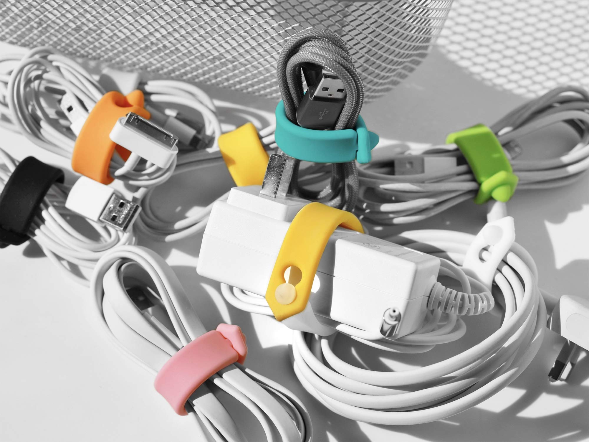 Reusable Cable Straps & Cord Organizer for Earbuds, Headphones, Earphones - Perfect for Travel, Office, and Home Use
